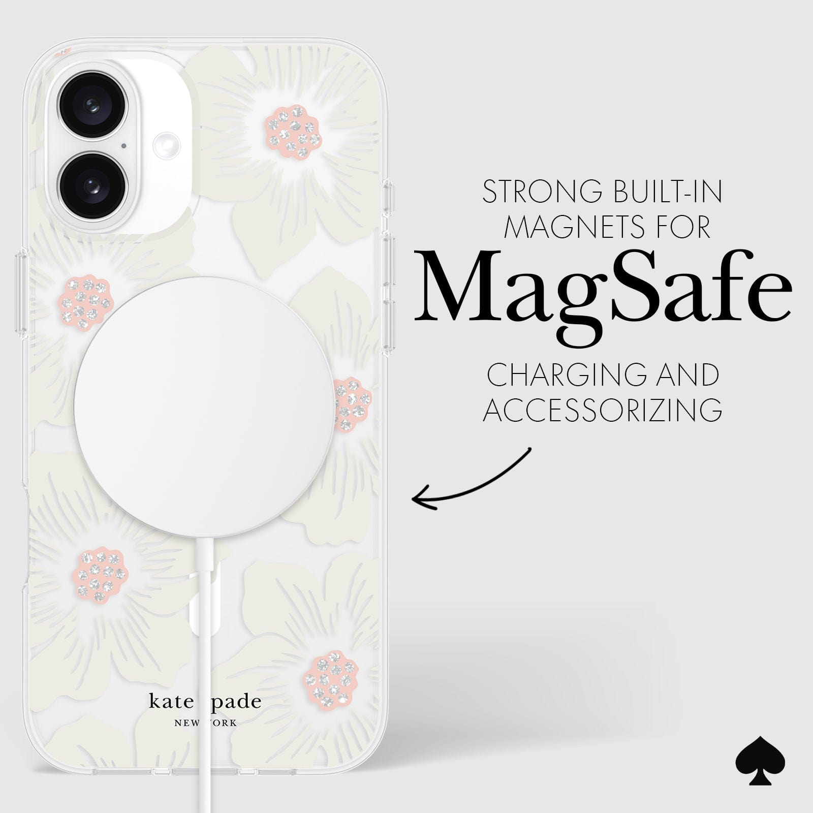 STRONG BUILT-IN MAGNETS FOR MAGSAFE CHARGING AND ACCESSORIZING