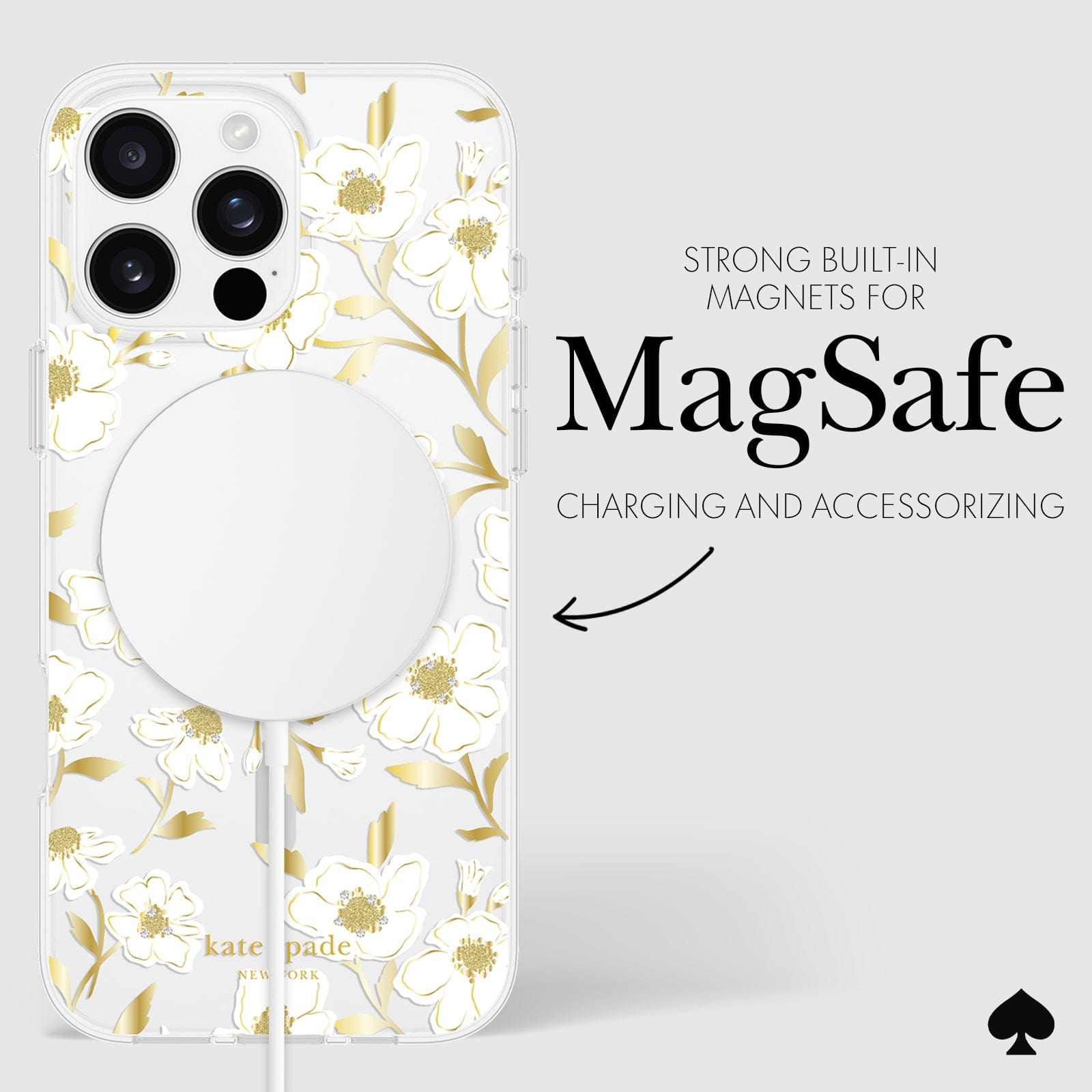 STRONG BUILT IN MAGNETS FOR MAGSAFE CHARGING AND ACCESSORIZING