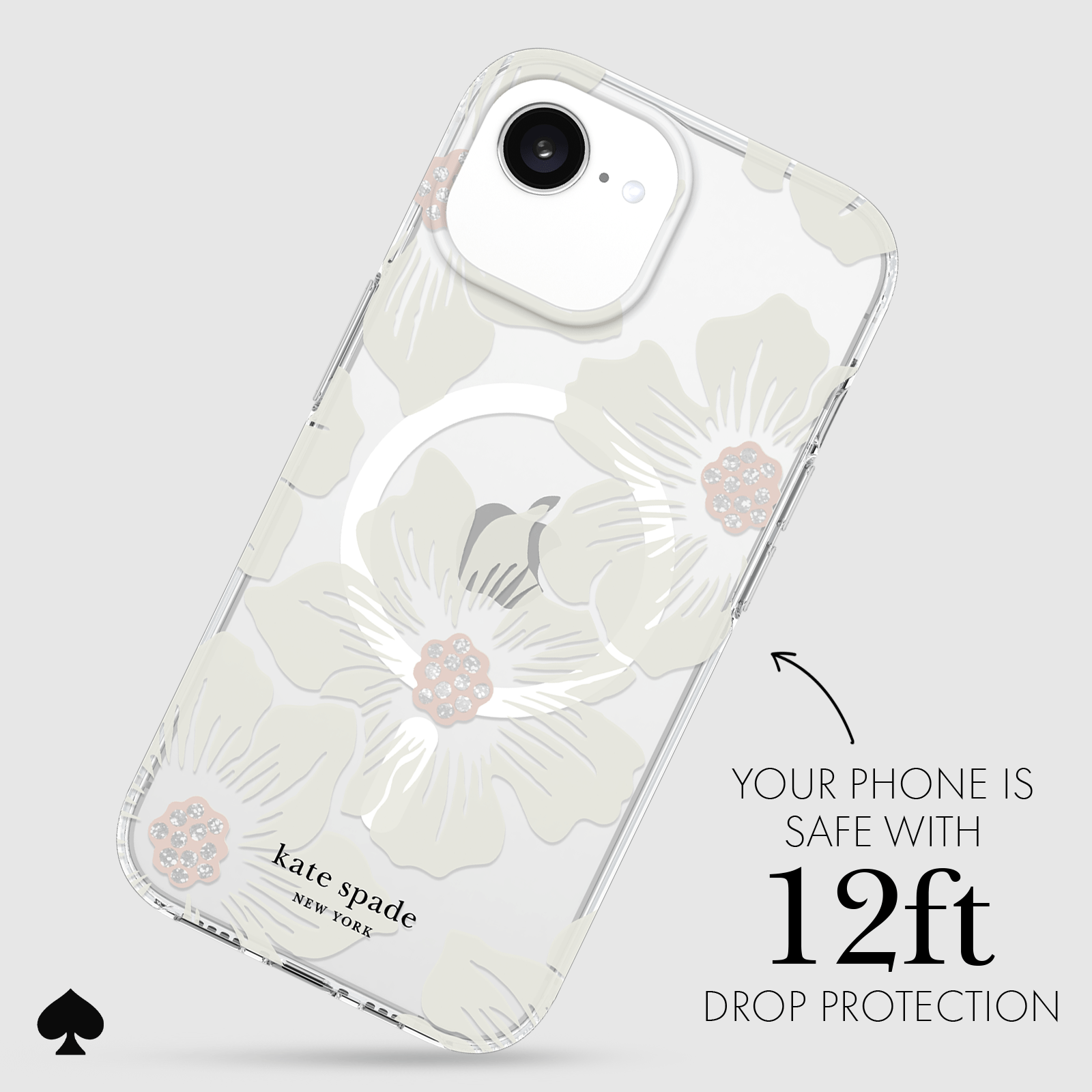 YOUR PHONE IS SAFE WITH 12-FOOT DROP PROTECTION