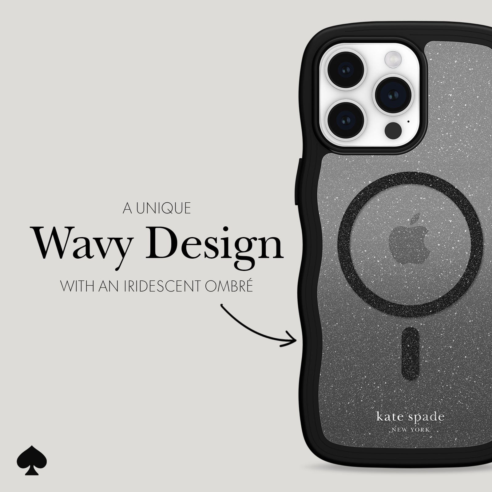 A UNIQUE WAVY DESIGN WITH AN IRIDESCENT OMBRE