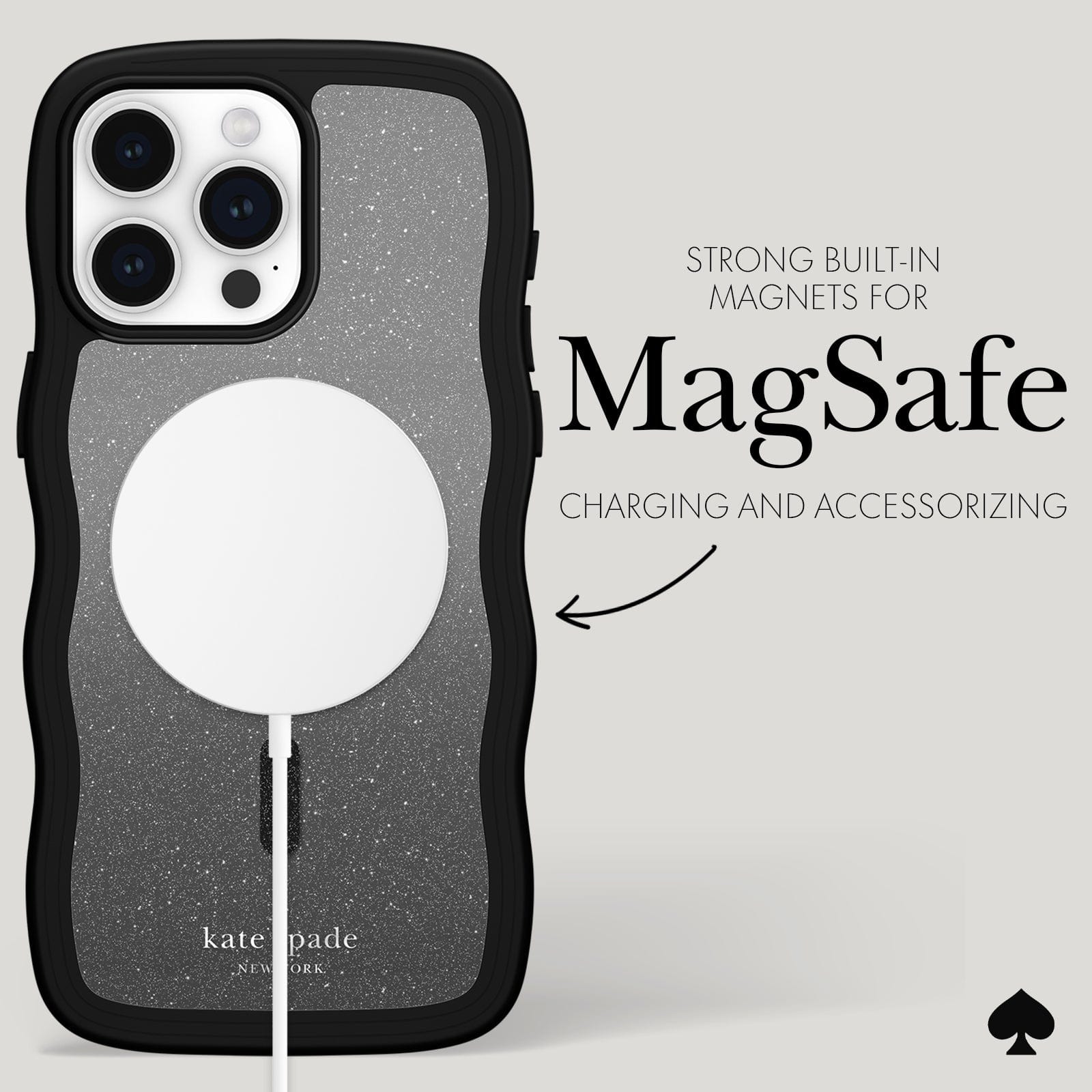 STRONG BUILT IN MAGNETS FOR MAGSAFE CHARGING AND ACCESSORIZING