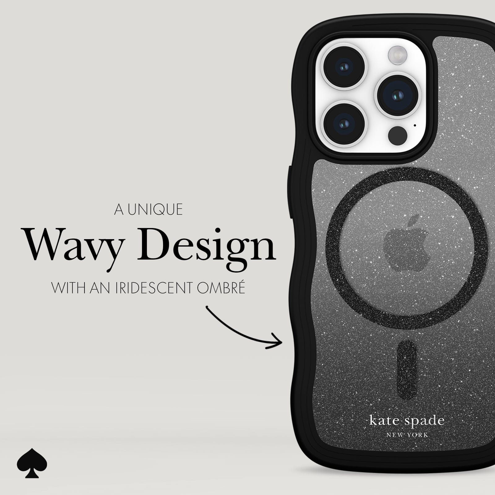 A UNIQUE WAVY DESIGN WITH AN IRIDESCENT OMBRE