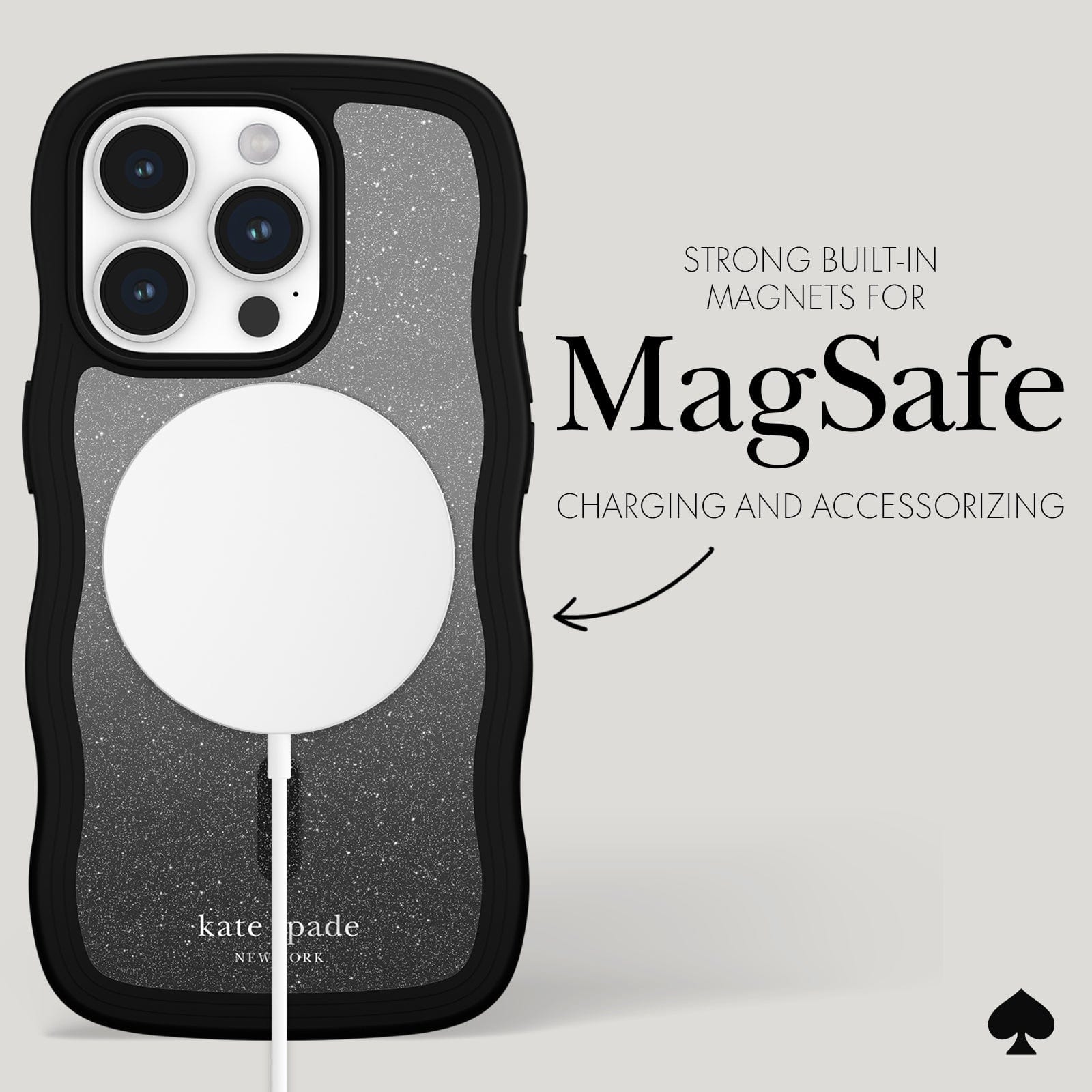 STRONG BUILT IN MAGNETS FOR MAGSAFE CHARGING AND ACCESSORISZING