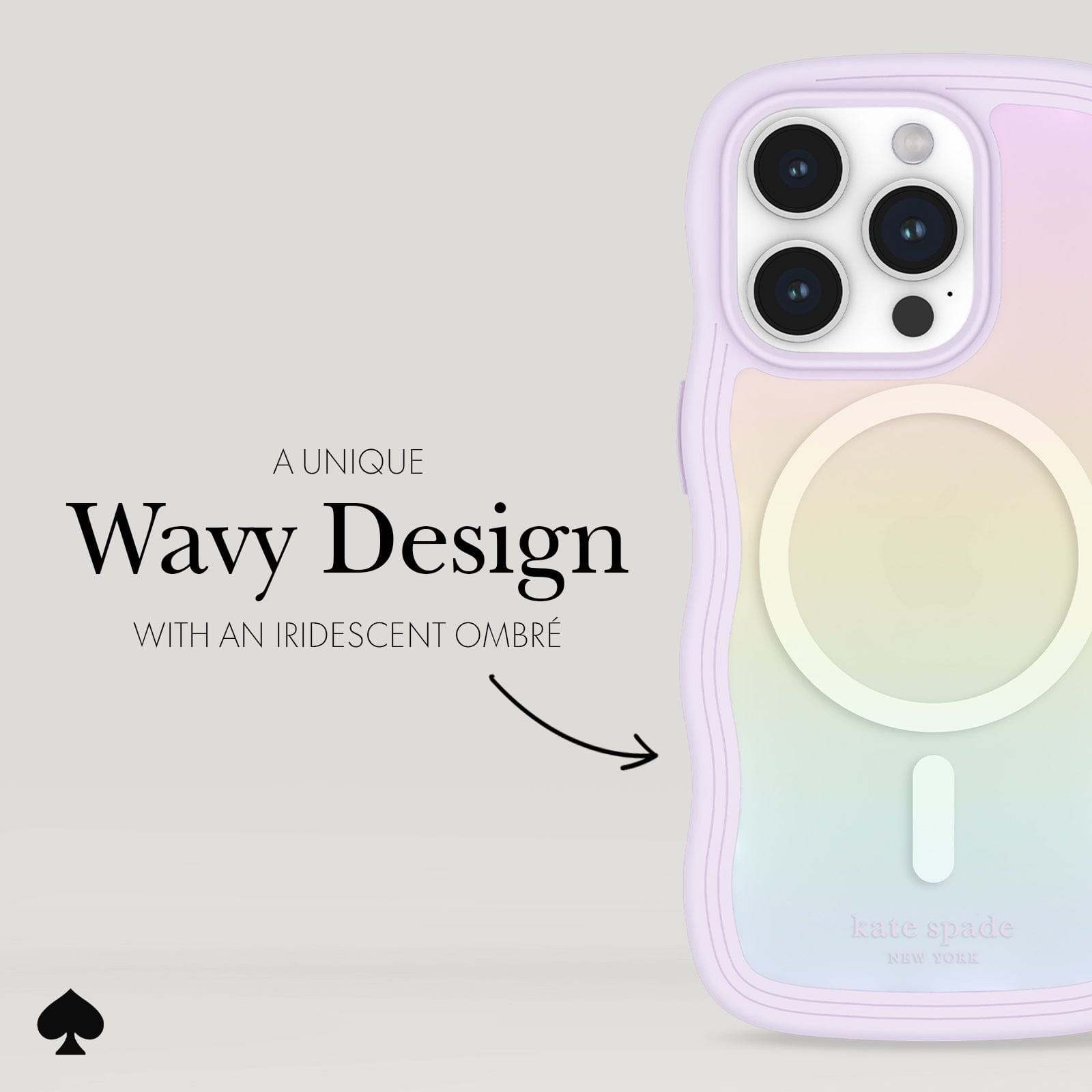 A UNIQUE WAVY DESIGN WITH AN IRIDESCENT OMBRE