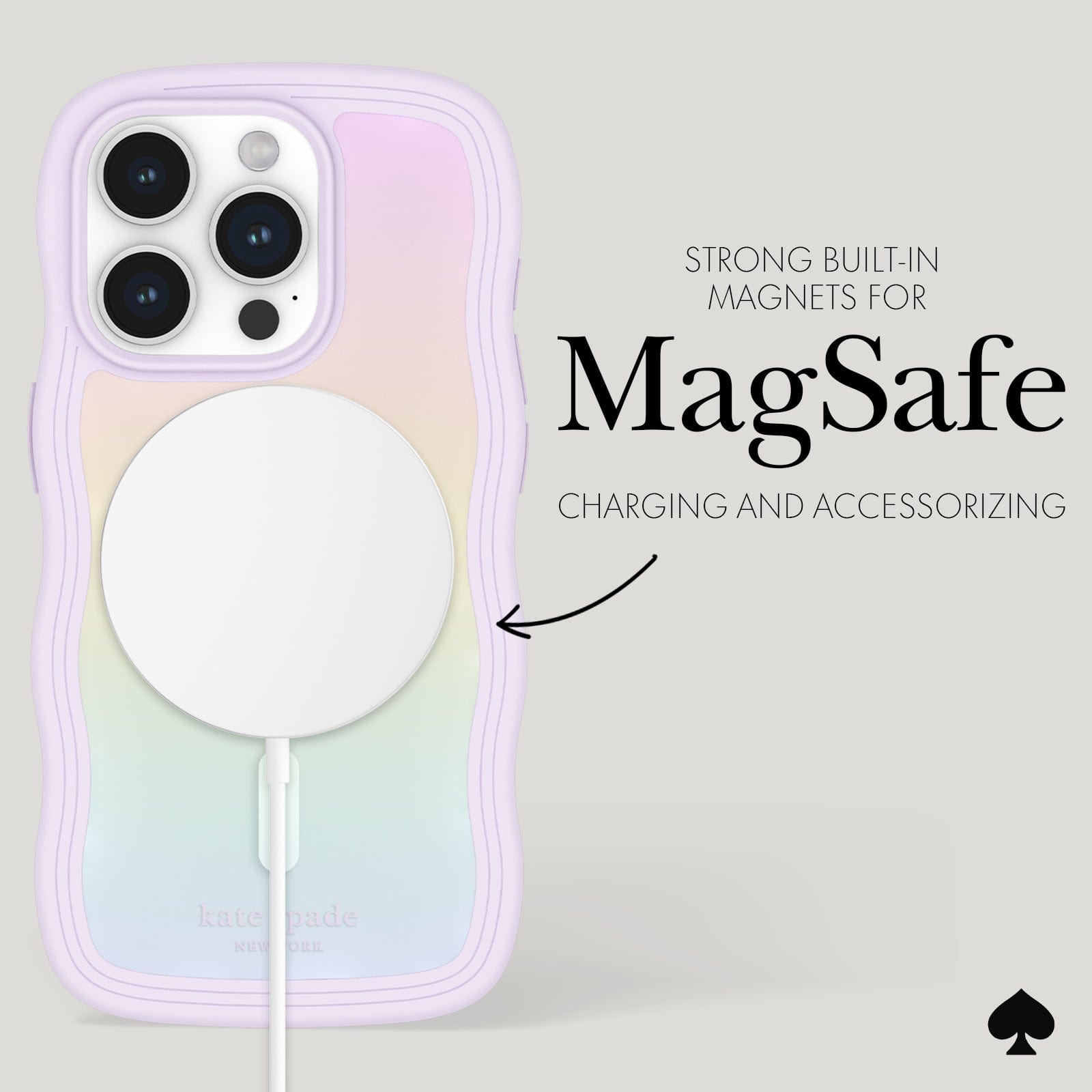 STRONG BUILT IN MAGNETS FOR MAGSAFE CHARGING AND ACCESSORIZING