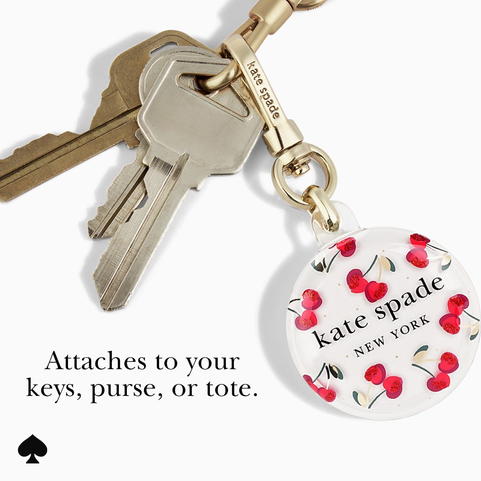 Keychain attaches to your keys, purse, or tote