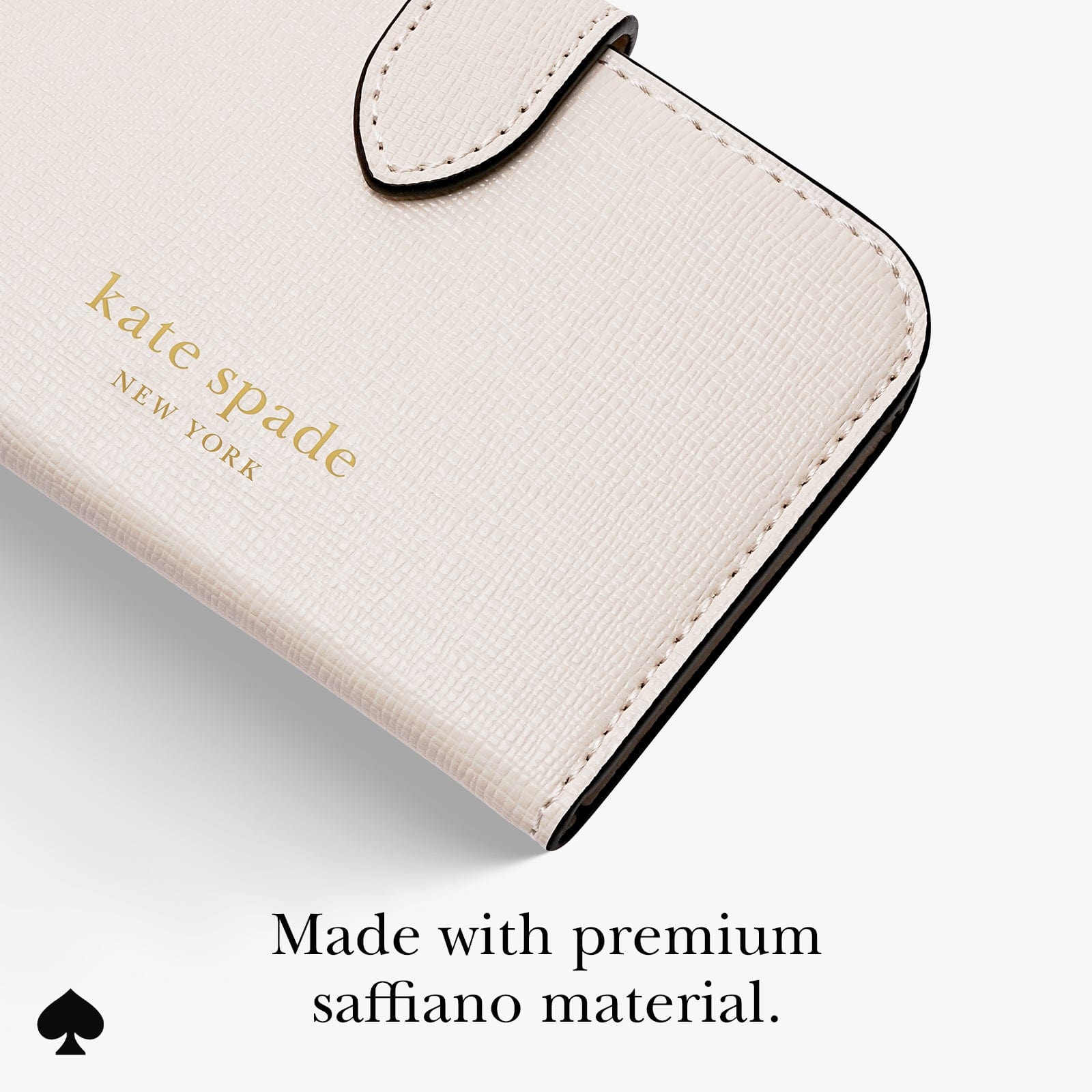 Made with premium Saffiano material