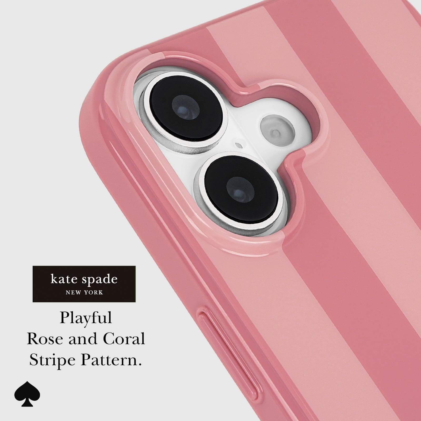 Playful rose and coral stripe pattern