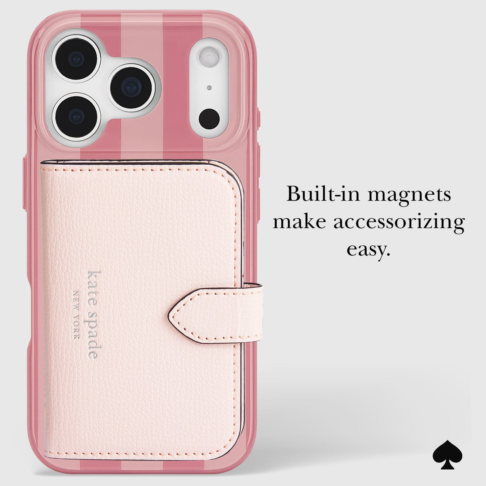 kate spade new york Stripe Rose Coral MagSafe - iPhone 17 Pro