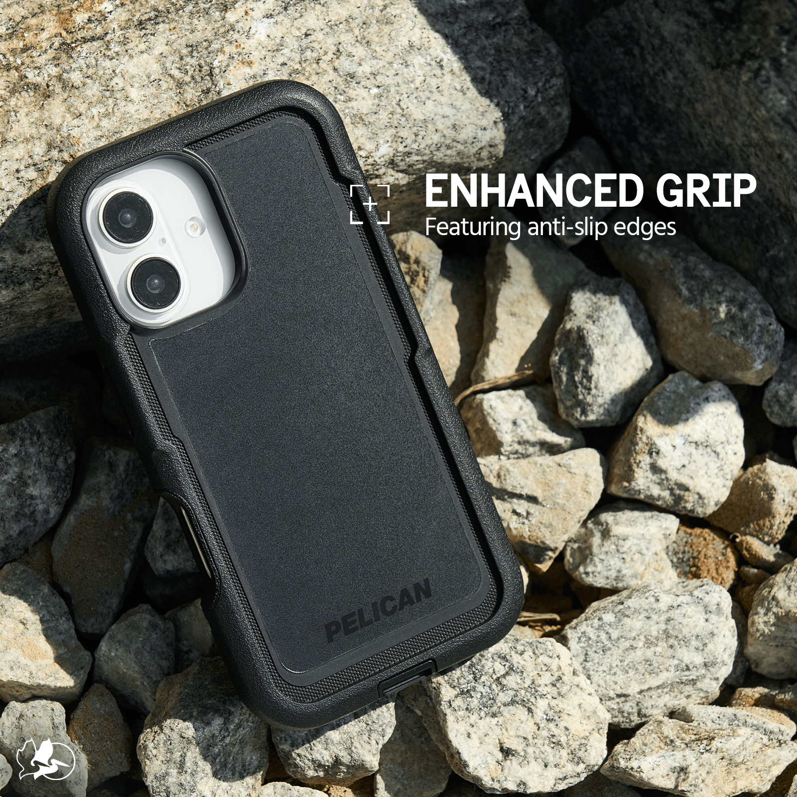 ENHANCED GRIP FEATURING ANTI-SLIP EDGES