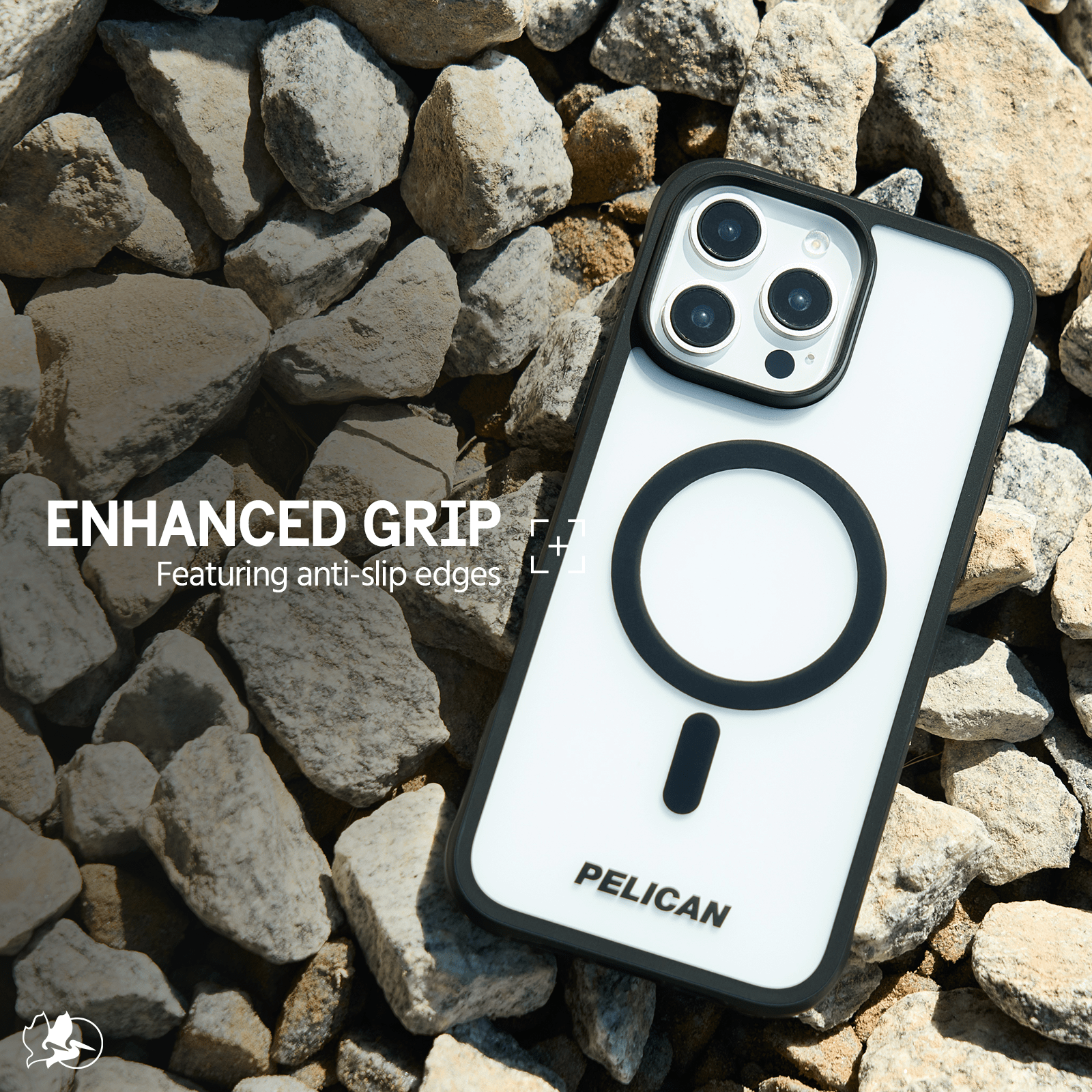 ENHANCED GRIP FEATURING ANTI-SLIP EDGES