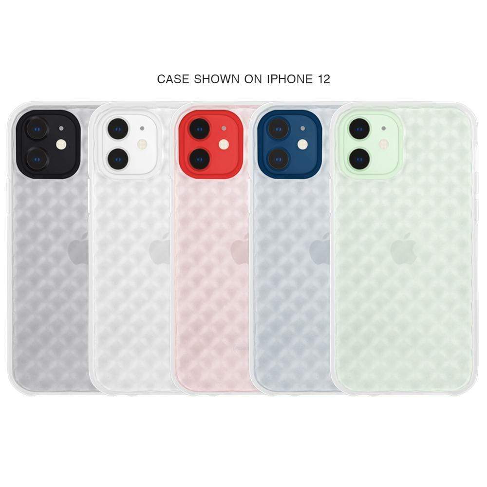 Case shown on iPhone 12. color::Clear