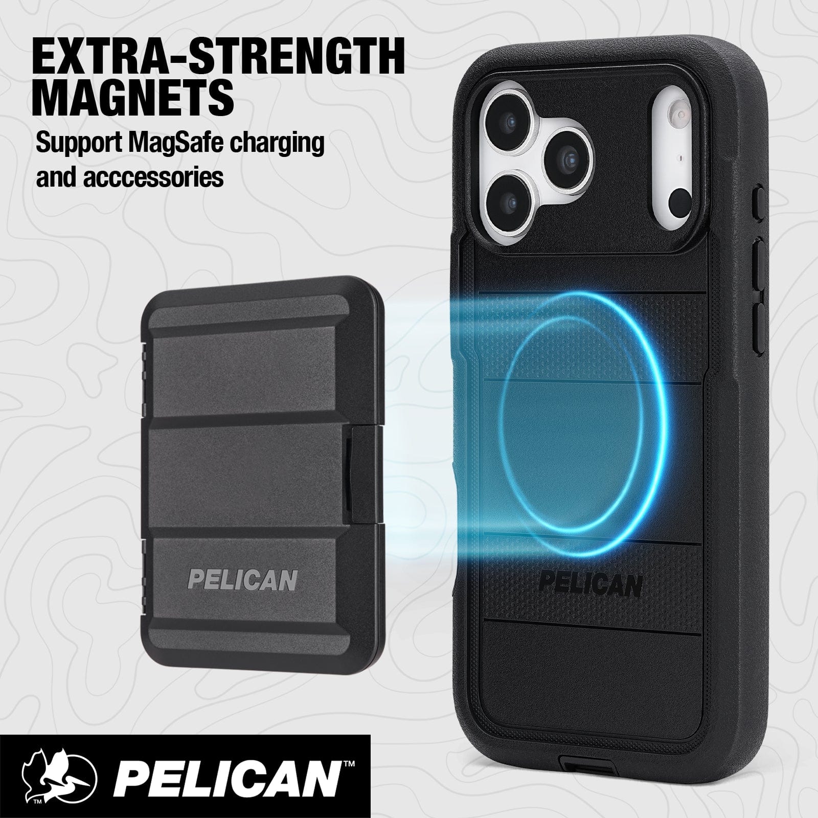 Extra strength magnets, support MagSafe charging and accessories