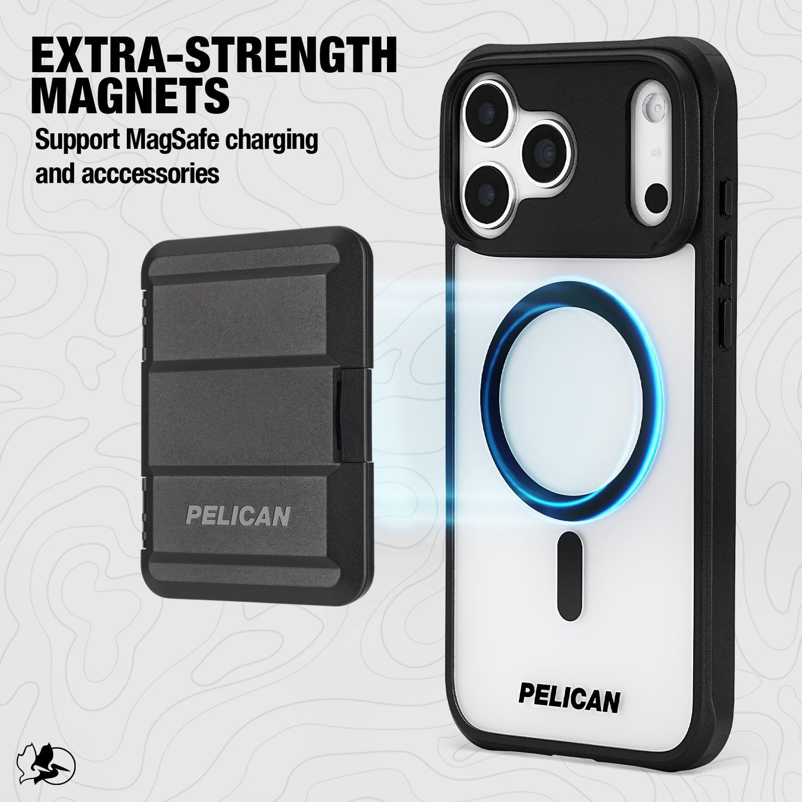EXTRA-STRENGTH MAGNETS SUPPORT MAGSAFE CHARGING AND ACCESSORIES