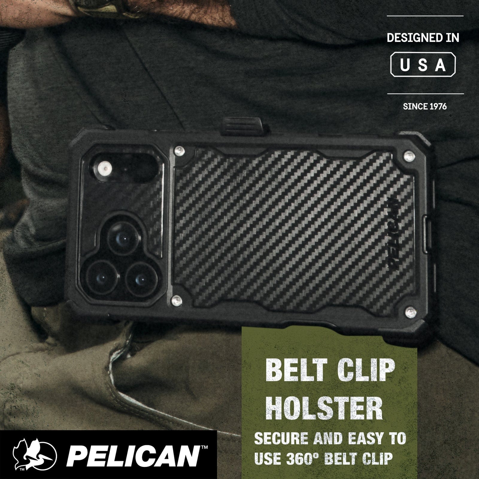 Belt Clip Holster, secure and easy to use 360 degree belt clip