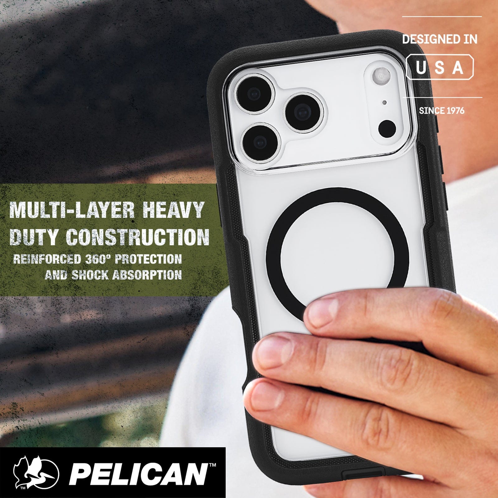 Multi-Layer Heavy Duty Construction, reinforced 360 degree protection and shock absorption