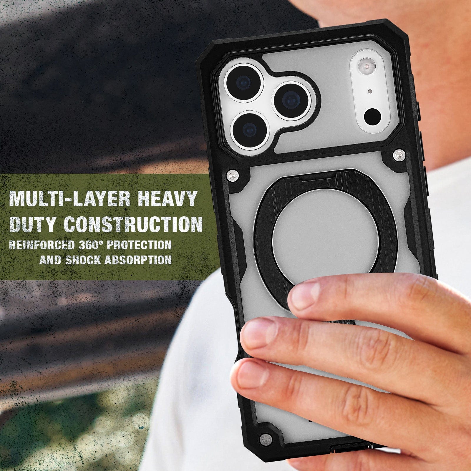 Multi-layer Heavy Duty Construction reinforced 360 degree protection and shock absorption