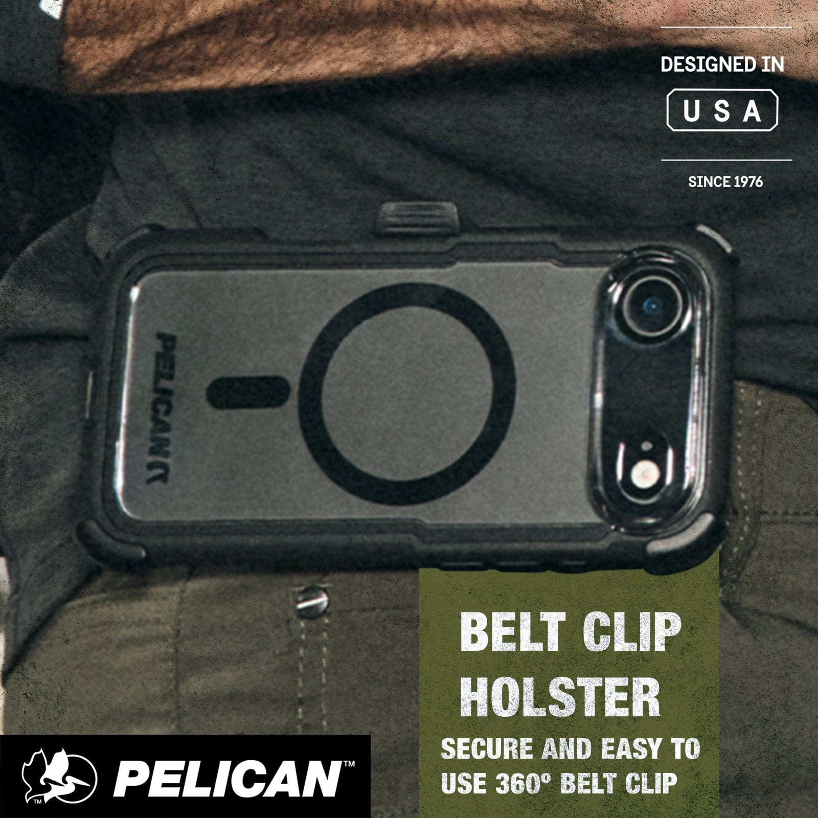 Belt Clip Holster, secure and easy to use 360 degree belt clip