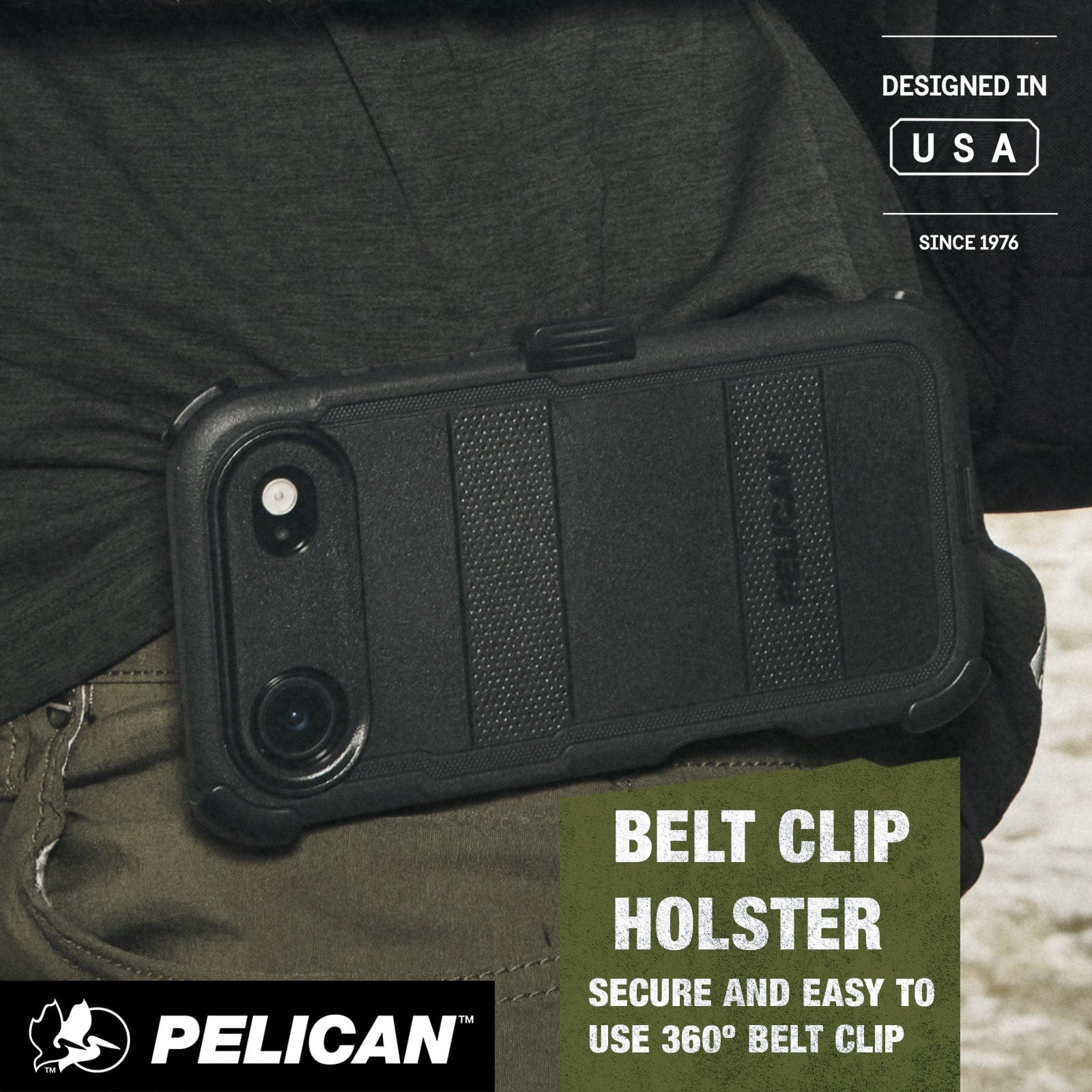 Belt Clip Holster, secure and easy to use 360 degree belt clip