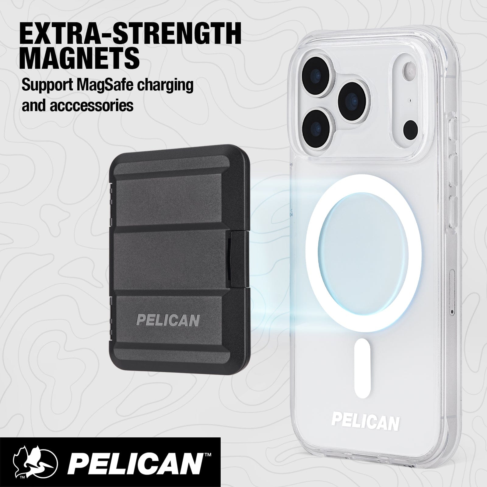 EXTRA-STRENGTH MAGNETS SUPPORT MAGSAFE CHARGING AND ACCESSORIES