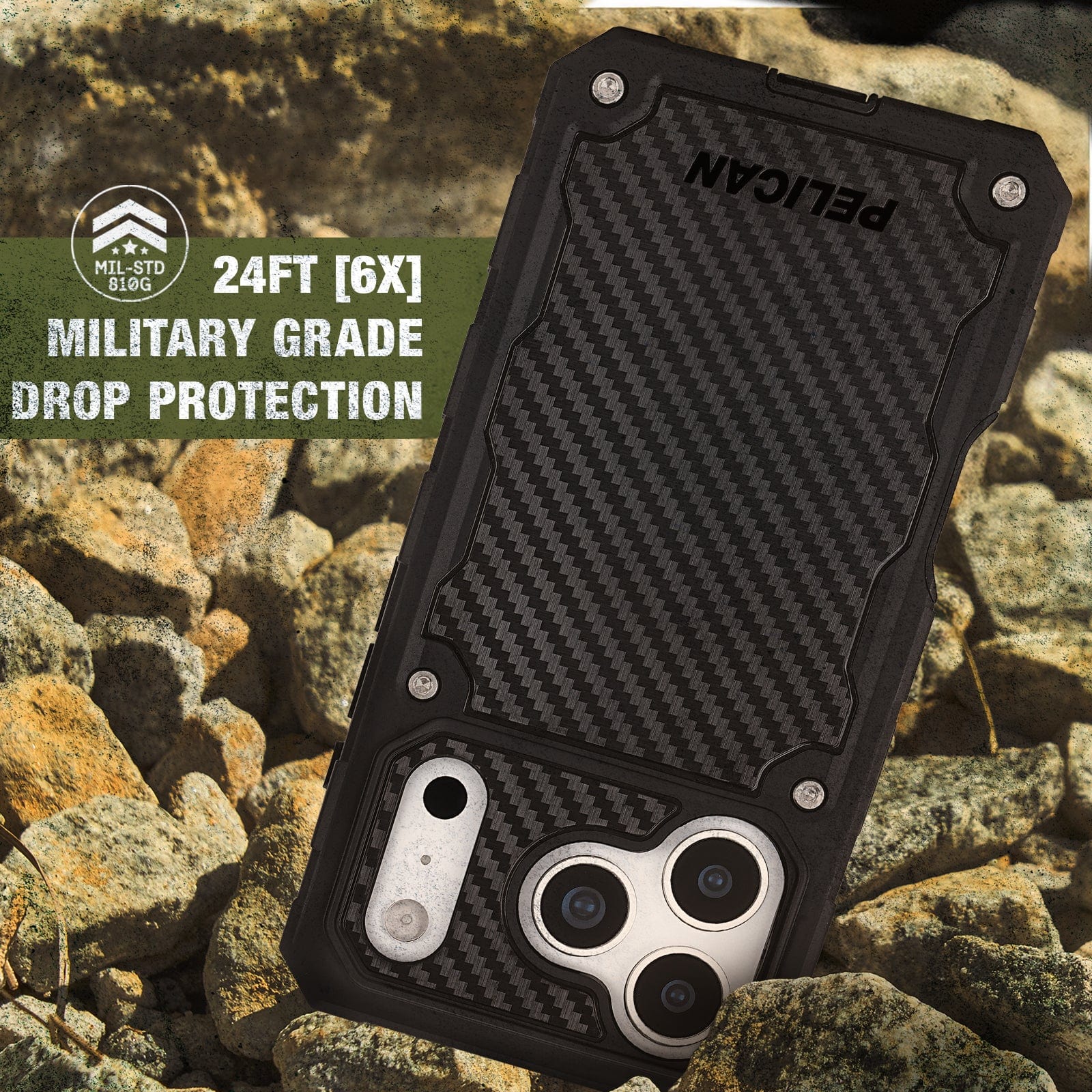 24 Foot 6 times Military grade drop protection, Designed in USA since 1976