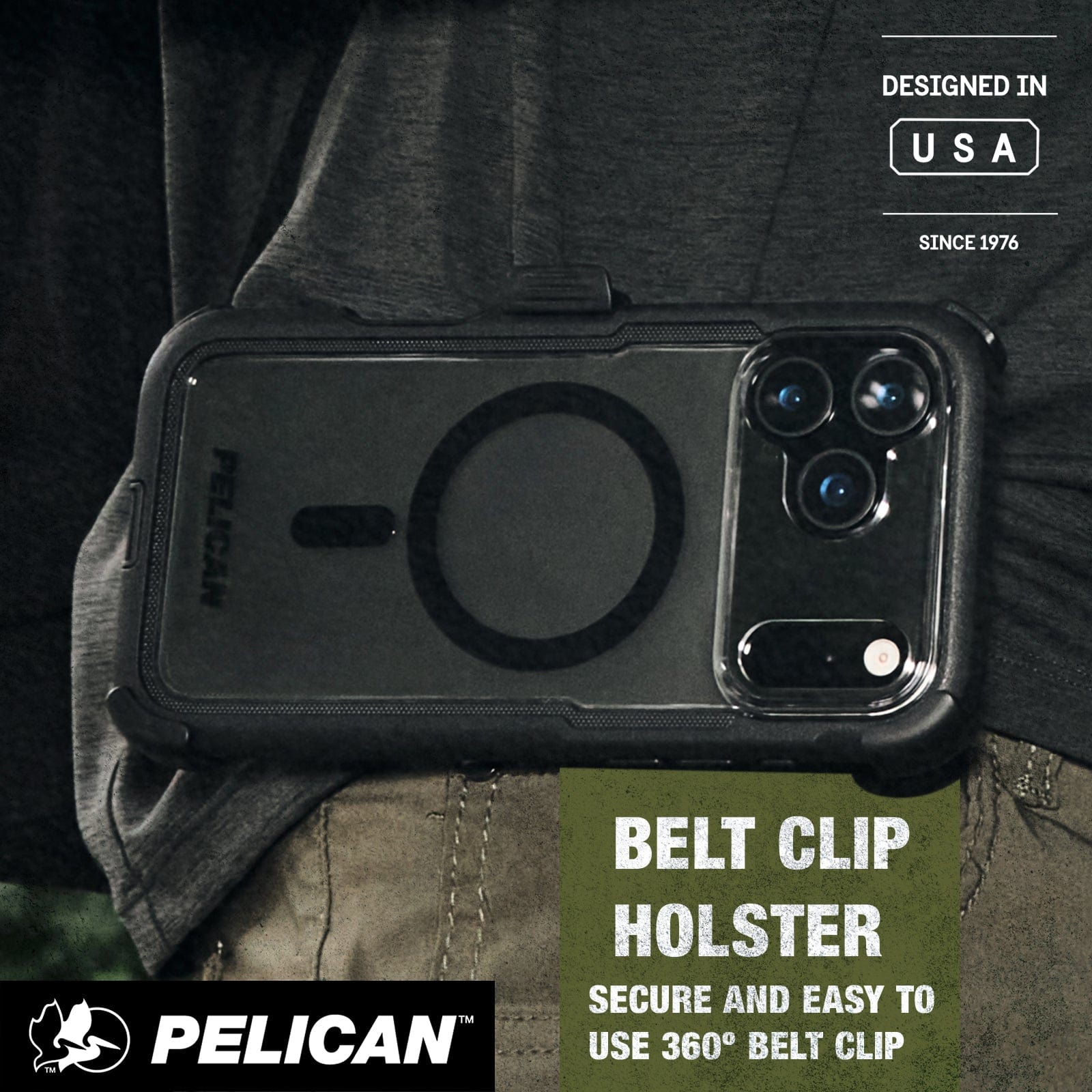 Belt Clip Holster, secure and easy to use 360 degree belt clip
