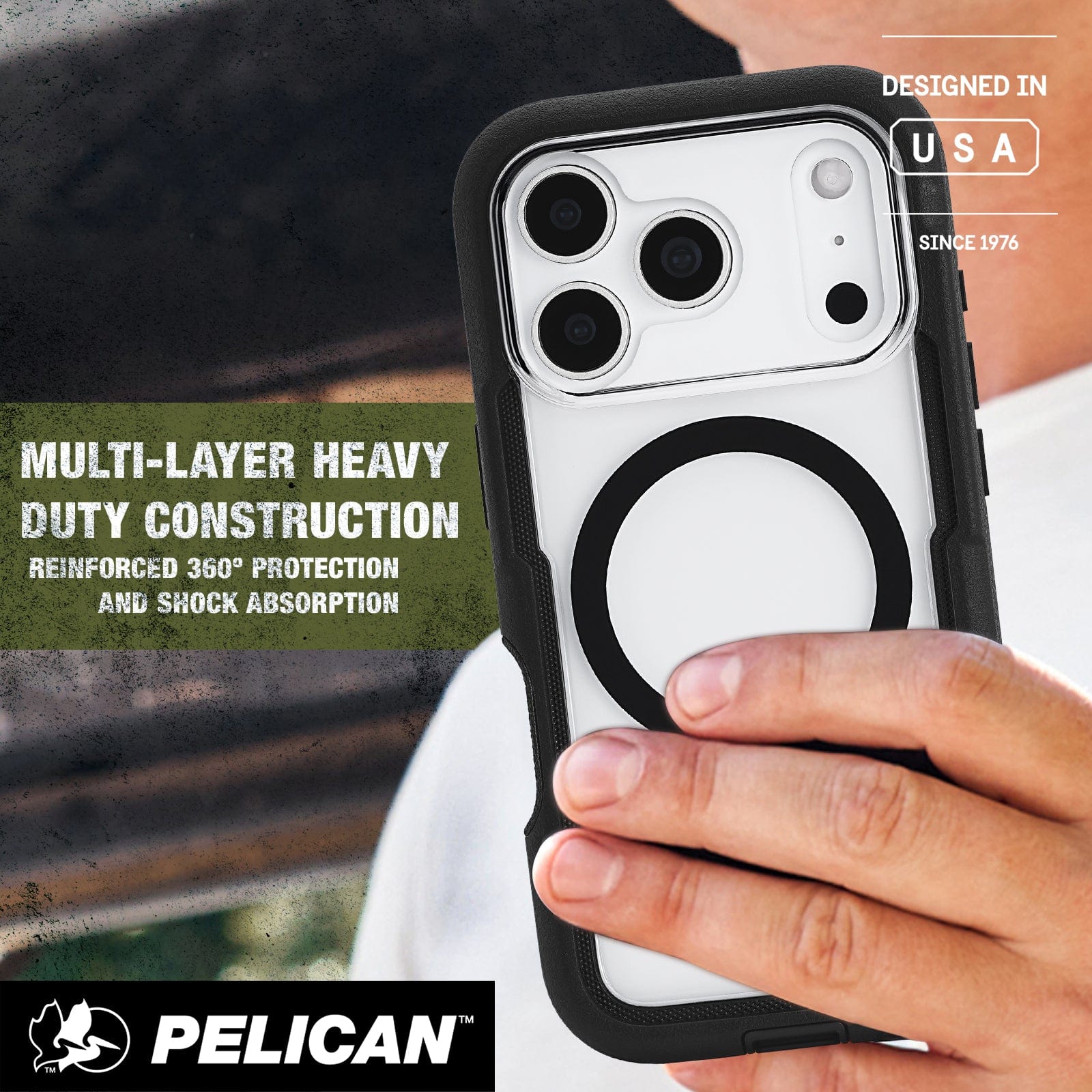 Multi-Layer Heavy Duty Construction, reinforced 360 degree protection and shock absorption