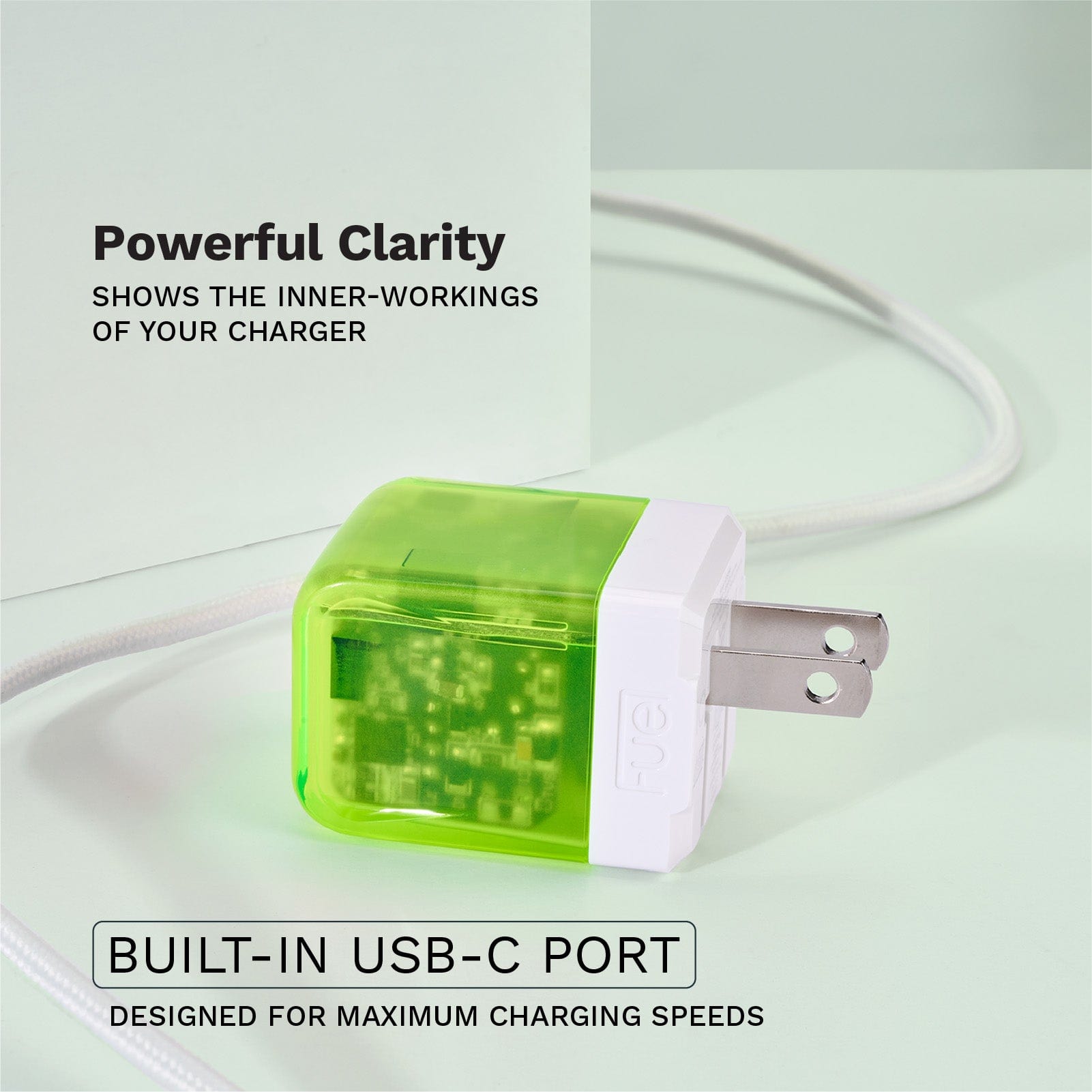 Fuel 30W Translucent Wall Chargers (Multicolor 4 Pack)