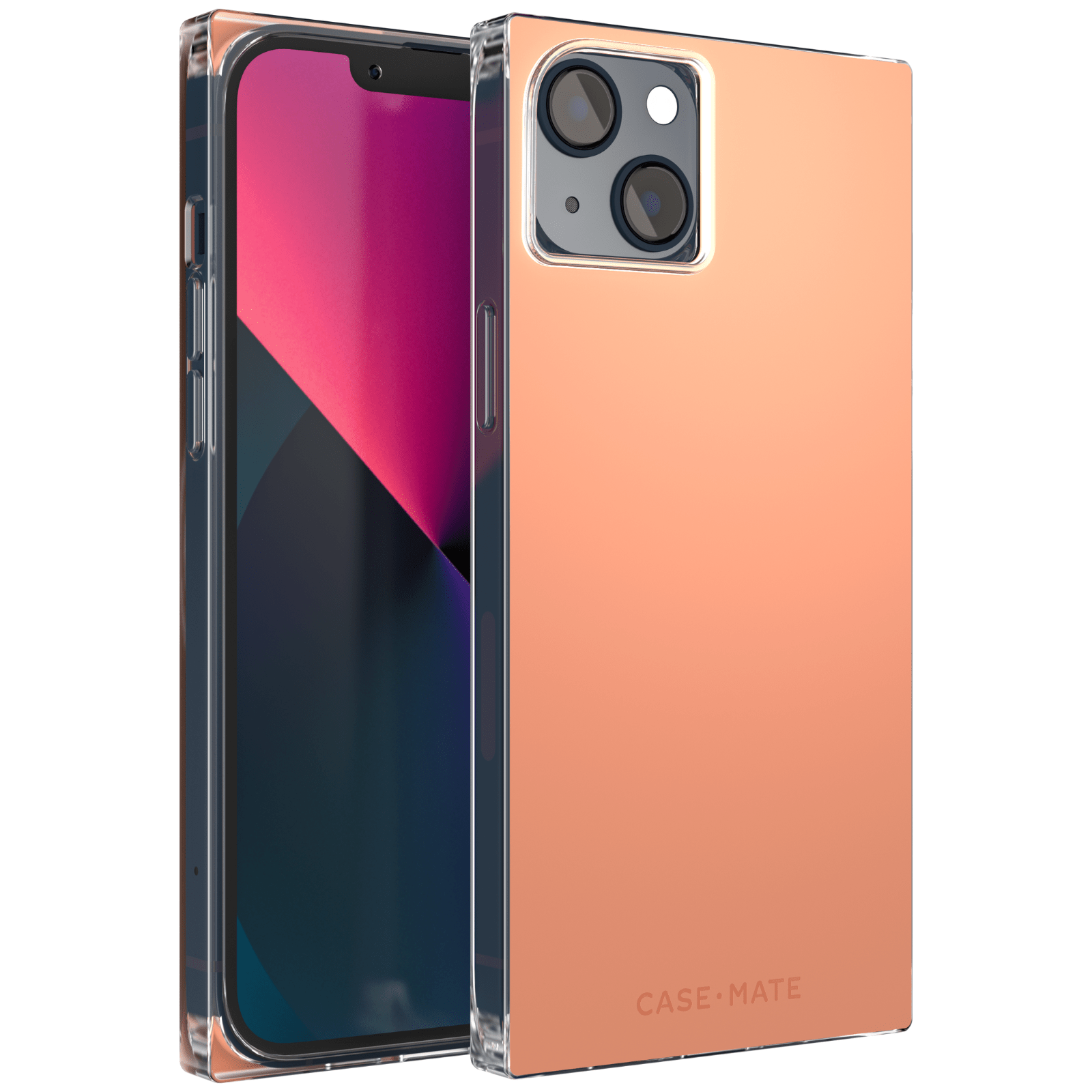 Front and back of BLOX case. color::Clay Pink