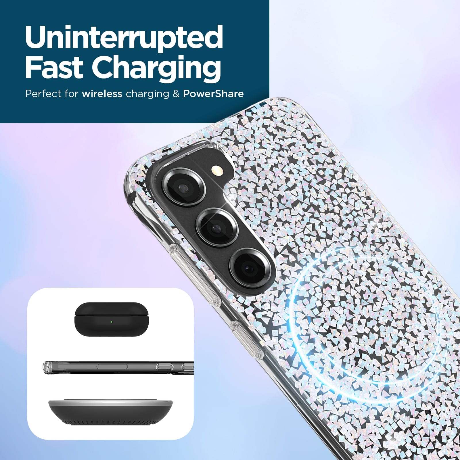 UNINTERRUPTED FAST CHARGING. PERFECT FOR WIRELESS CHARGING & POWERSHARE.