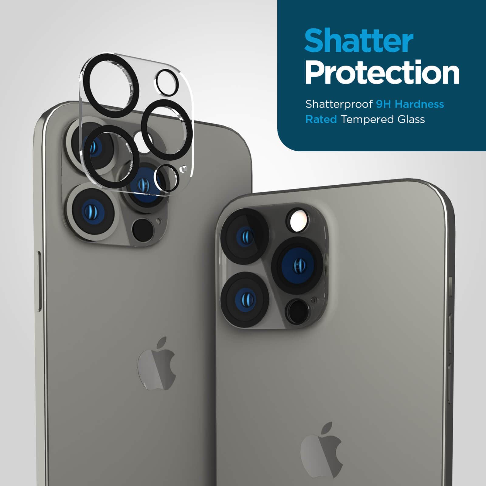 Shatter protection. Shatterproof 9H Hardness Rated tempered glass. color::Clear