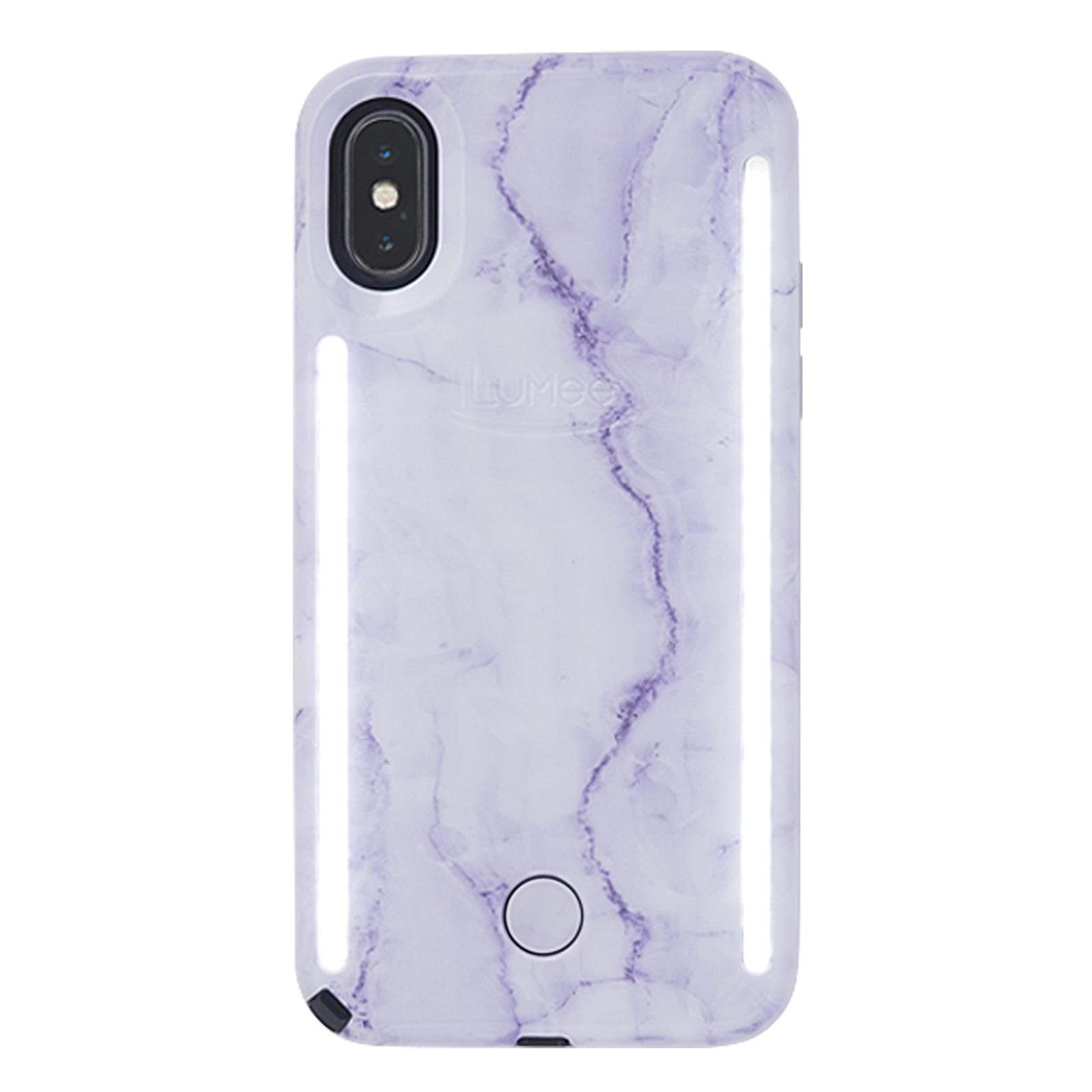 LuMee Duo iPhone X Case color::Lavender Marble