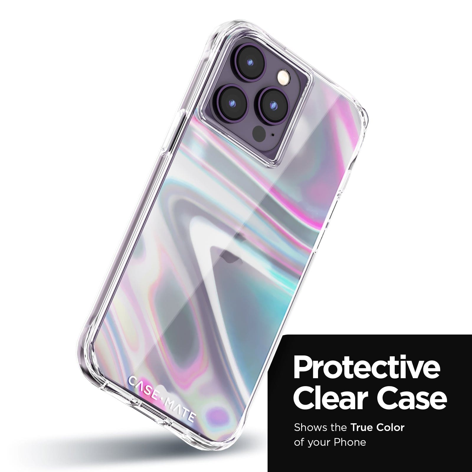 PROTECTIVE CLEAR CASE SHOWS THE TRUE COLOR OF YOUR PHONE.