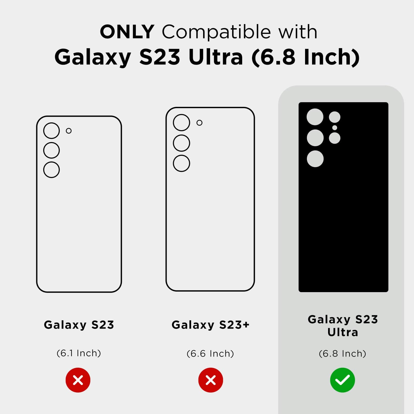 ONLY COMPATIBLE WITH GALAXY S23 ULTRA.
