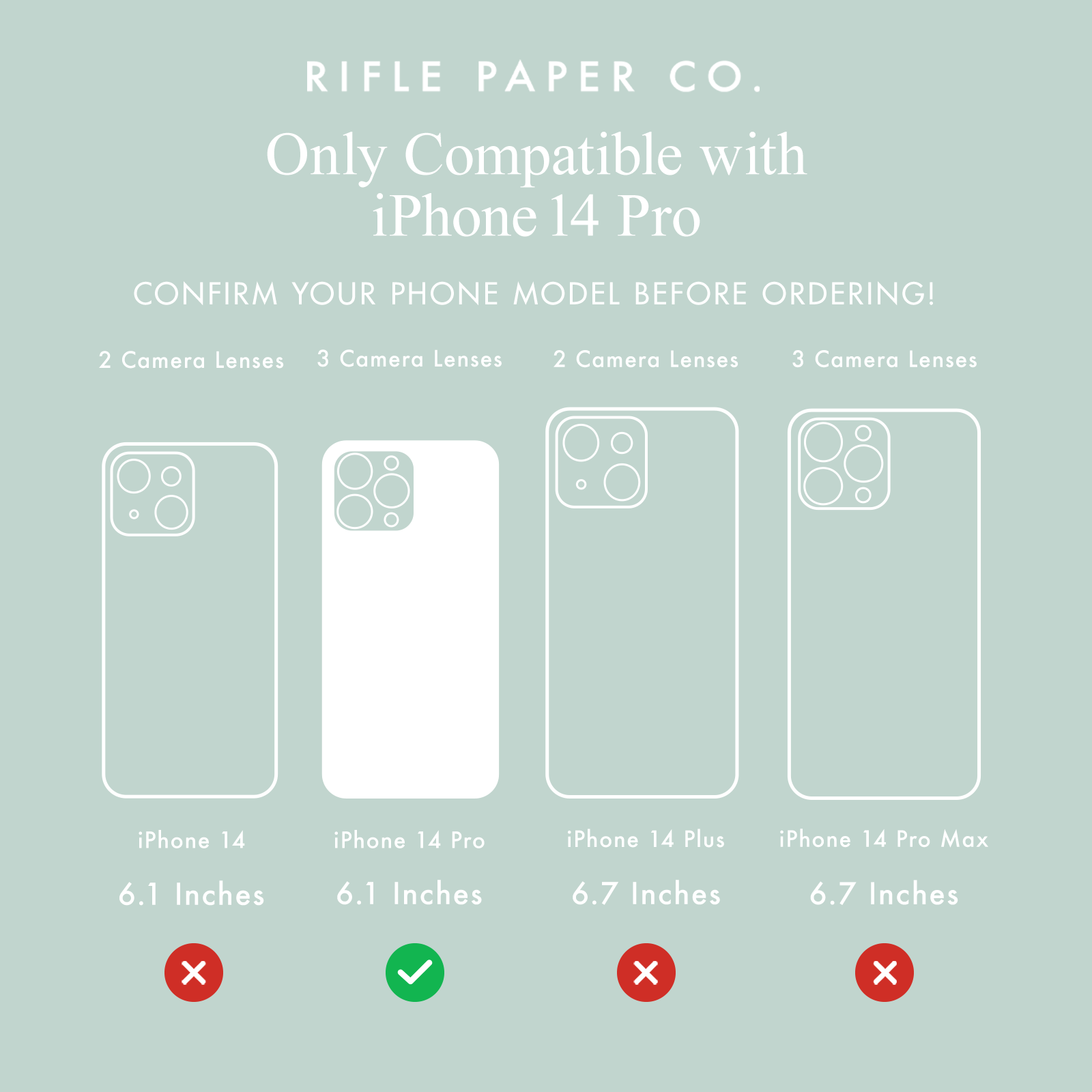 Only compatible with iPhone 14 Pro. Confirm your iPhone model before ordering! 