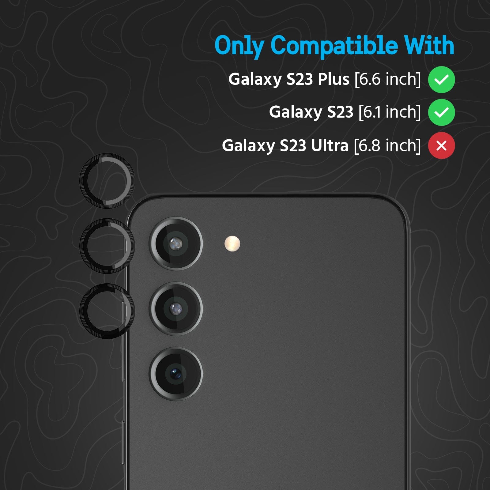 ONLY COMPATIBLE WITH GALAXY S23 PLUS, GALAXY S23