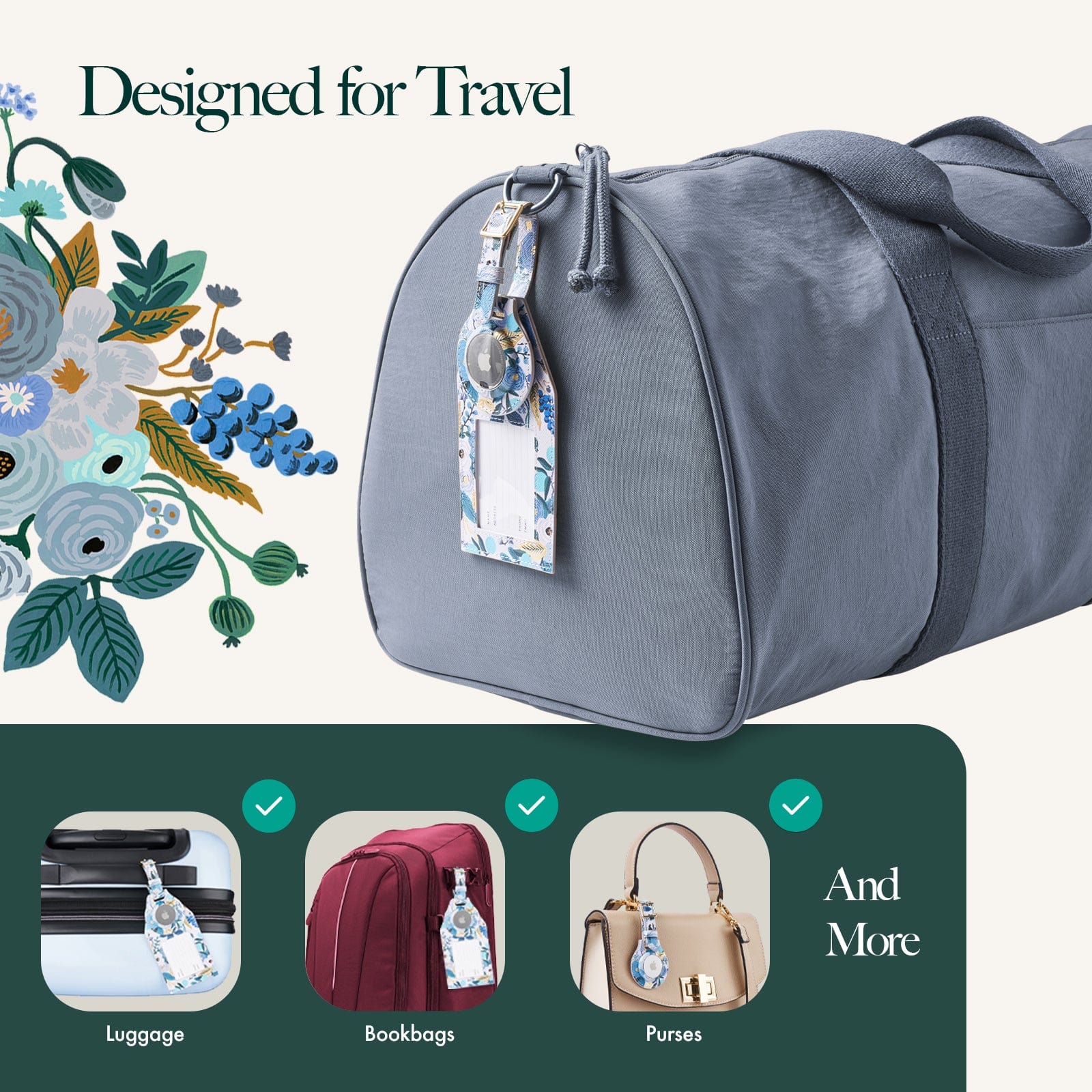 Designed for travel: Luggage, bookbags, purses, and more!