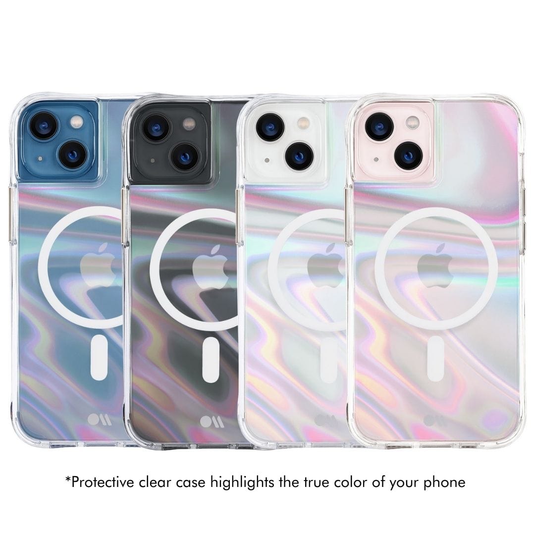 *PROTECTIVE CLEAR CASE HIGHLIGHTS THE TRUE COLOR OF YOUR PHONE. COLOR::SOAP BUBBLE