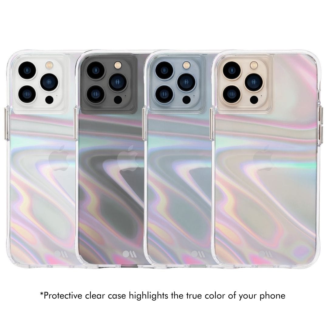 *PROTECTIVE CLEAR CASE HIGHLIGHTS THE TRUE COLOR OF YOUR PHONE. COLOR::SOAP BUBBLE