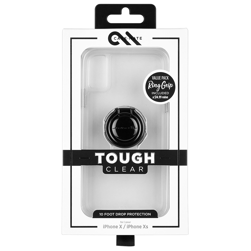 Tough Clear + Ring Bundle - iPhone Xs / X packaging. color::Clear