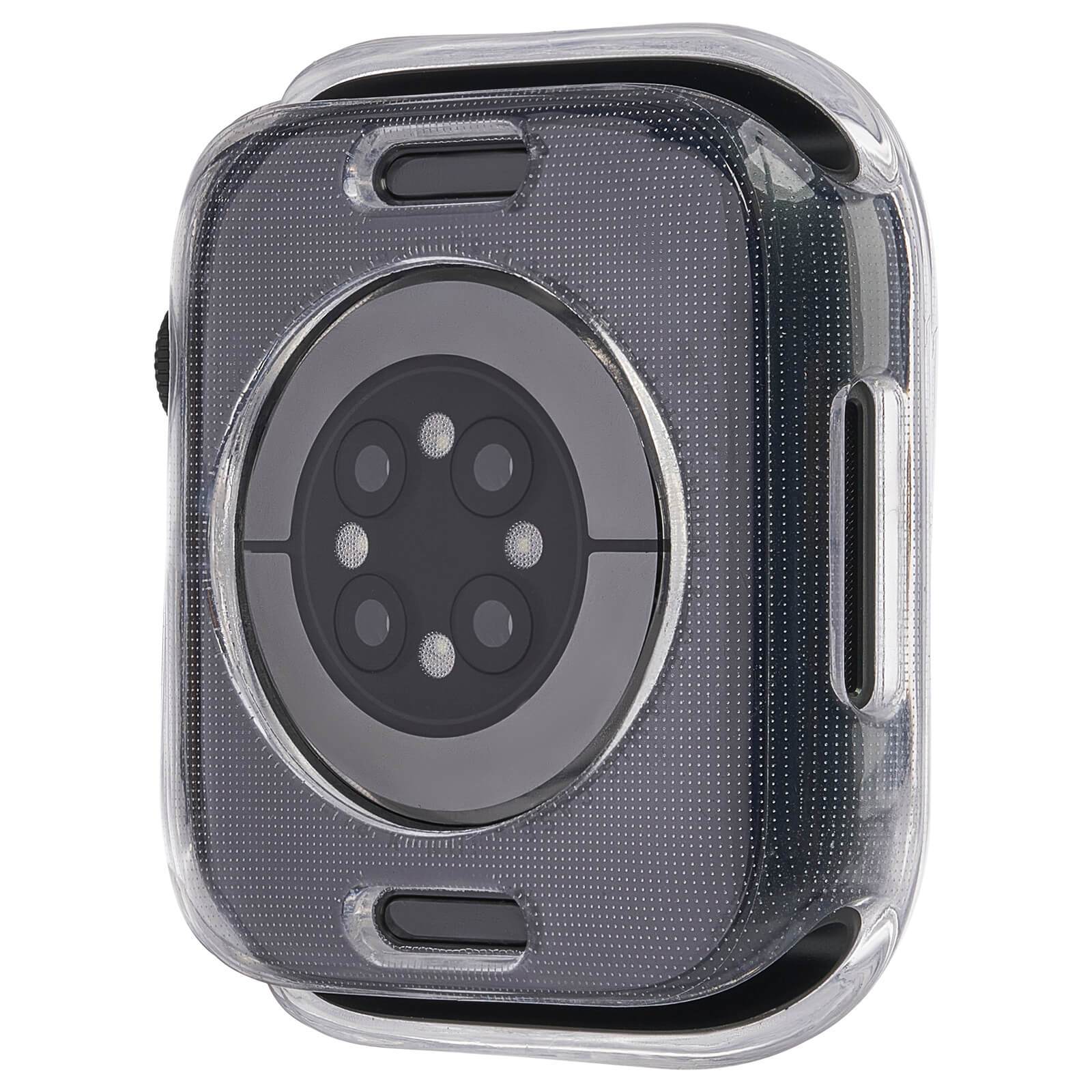 Tough bumper protects Apple Watch color::Clear