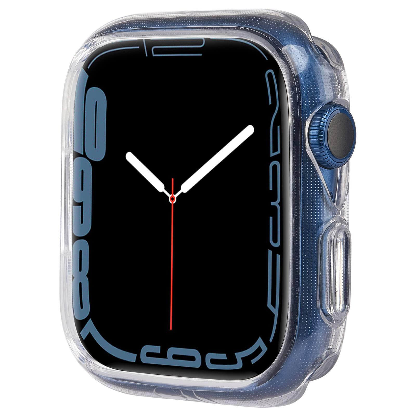 45mm Apple Watch with tough protective bumper on. color::Clear