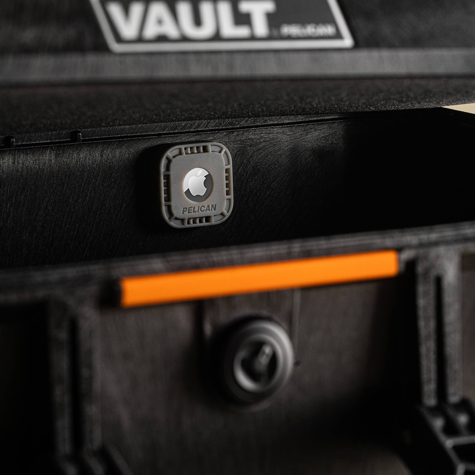 Sticker mount attached to inside of Pelican vault. color::Gray