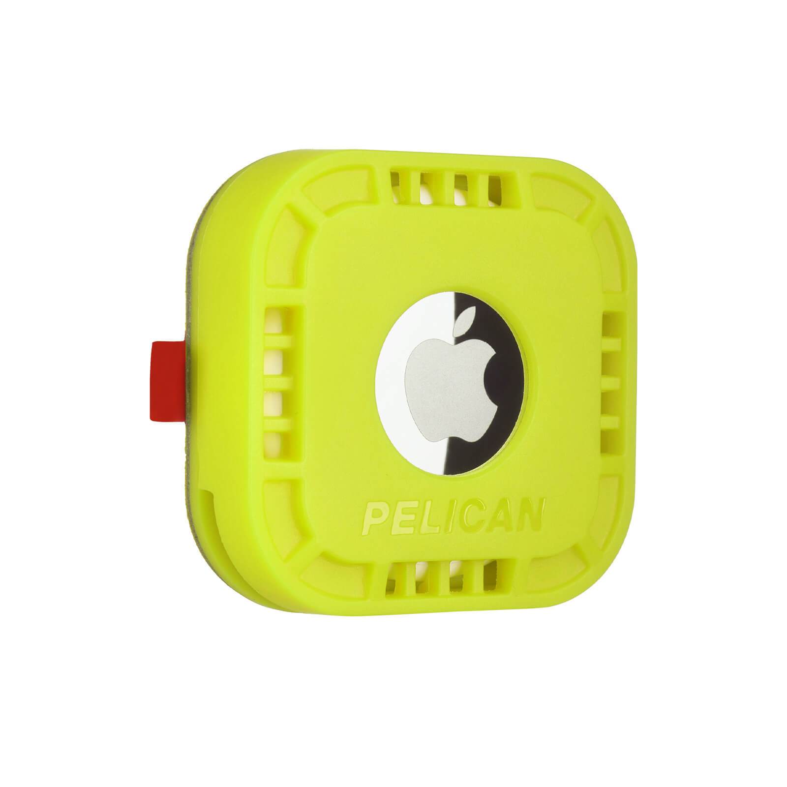 Pelican Protector durable AirTag Sticker Mount. color::Hi-Vis Yellow