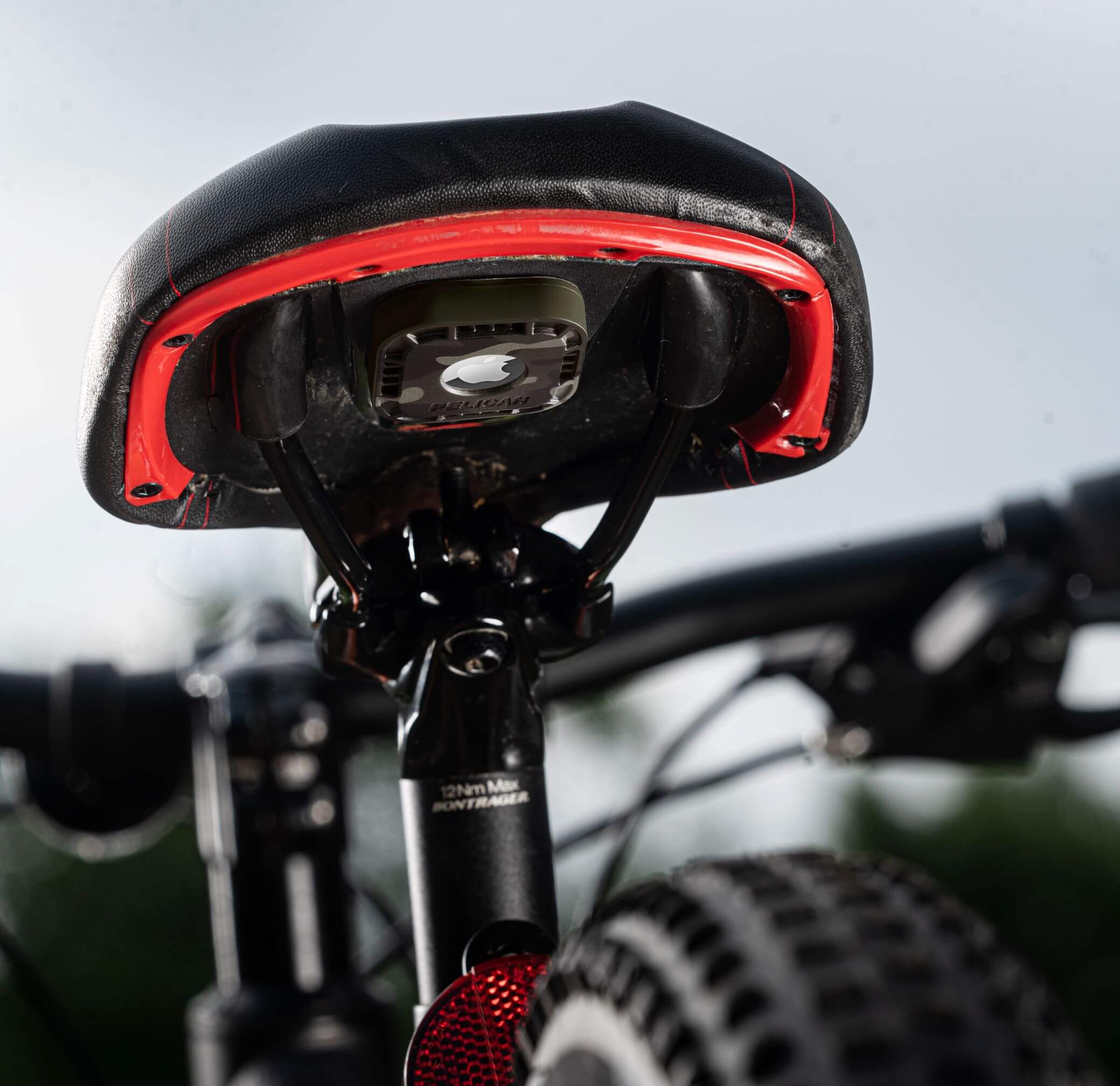 AIRTAG STICKER MOUNT UNDER BIKE SEAT COLOR::OLIVE DRAB