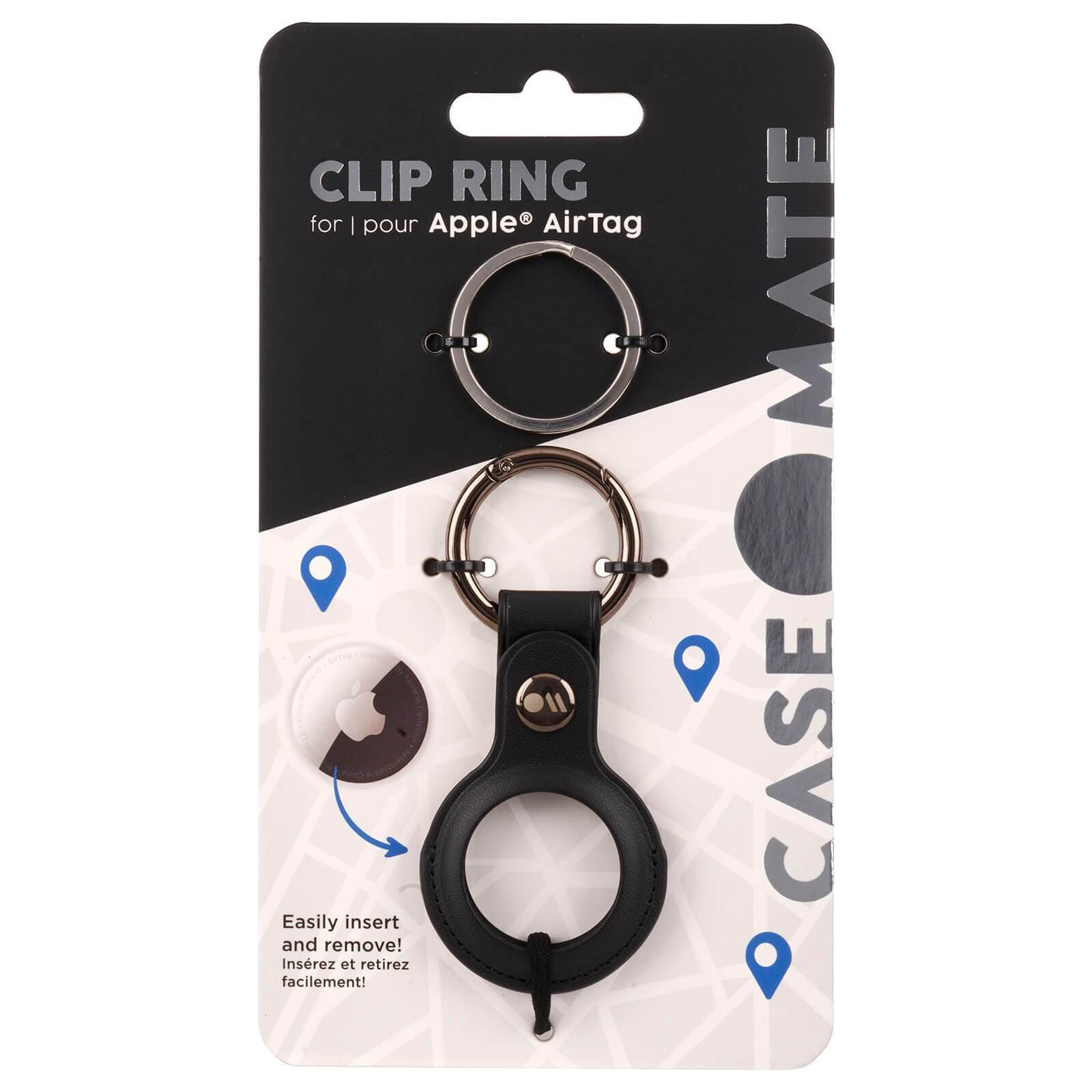 AirTag Keychain Case in packaging. color::Black