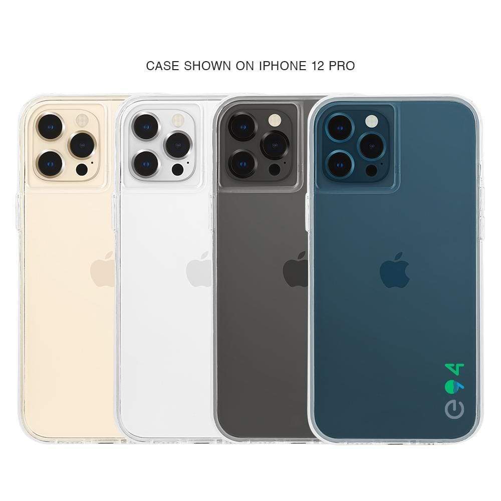 Case shown on iPhone 12 Pro. color::Clear