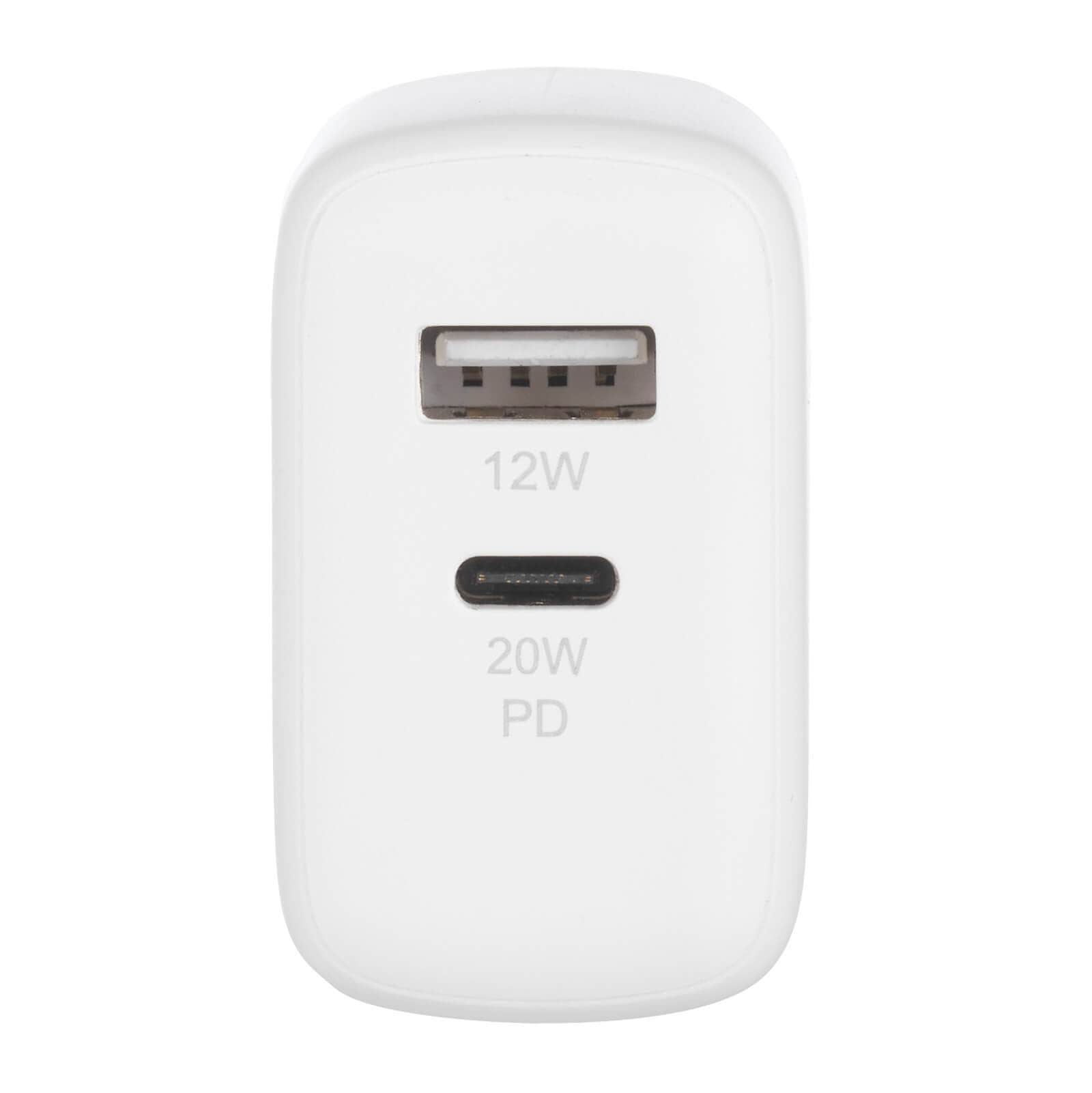 12W USB-A and 20W USB-C compatible. color::White