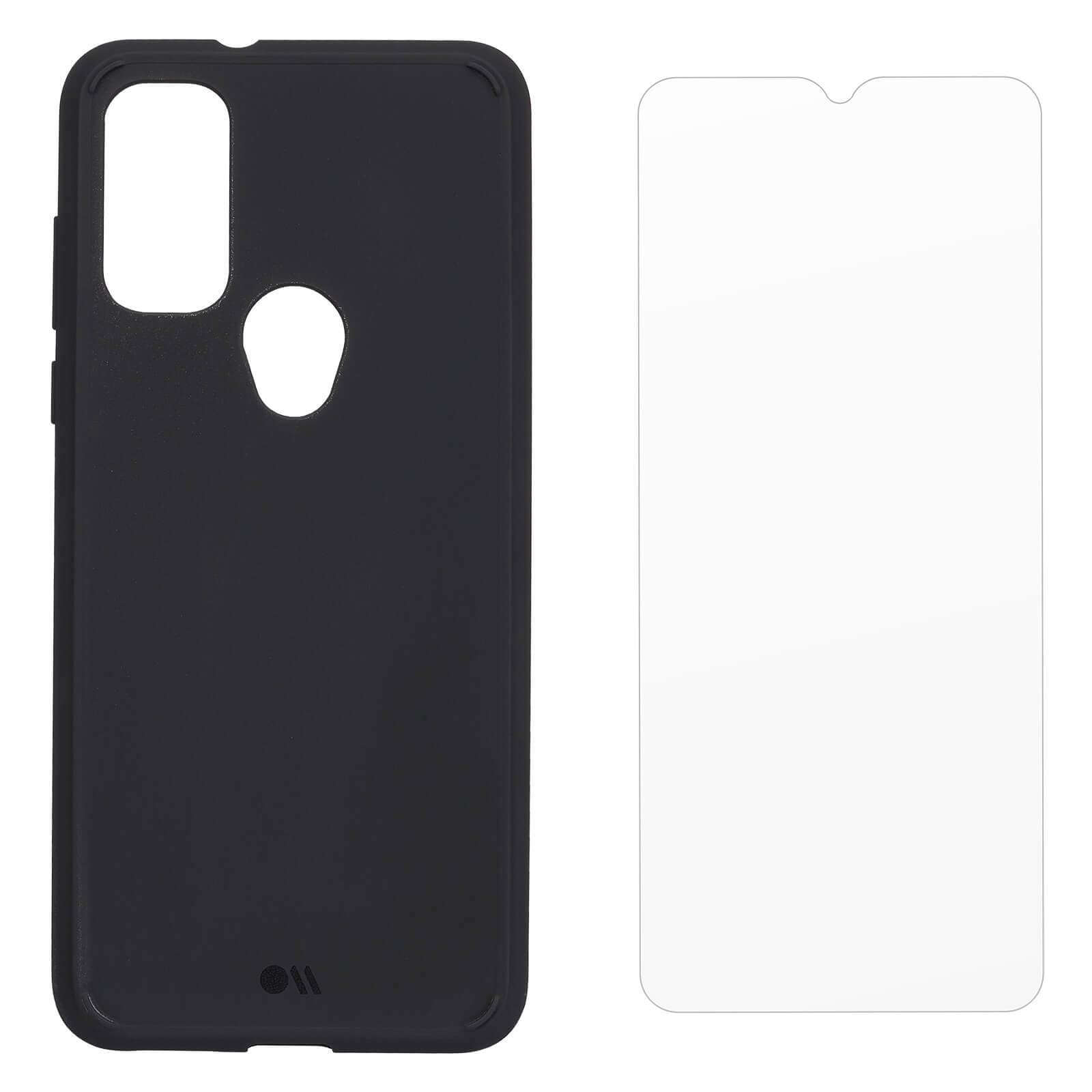 TOUGH BLACK CASE + SCREEN PROTECTOR. COLOR::BLACK