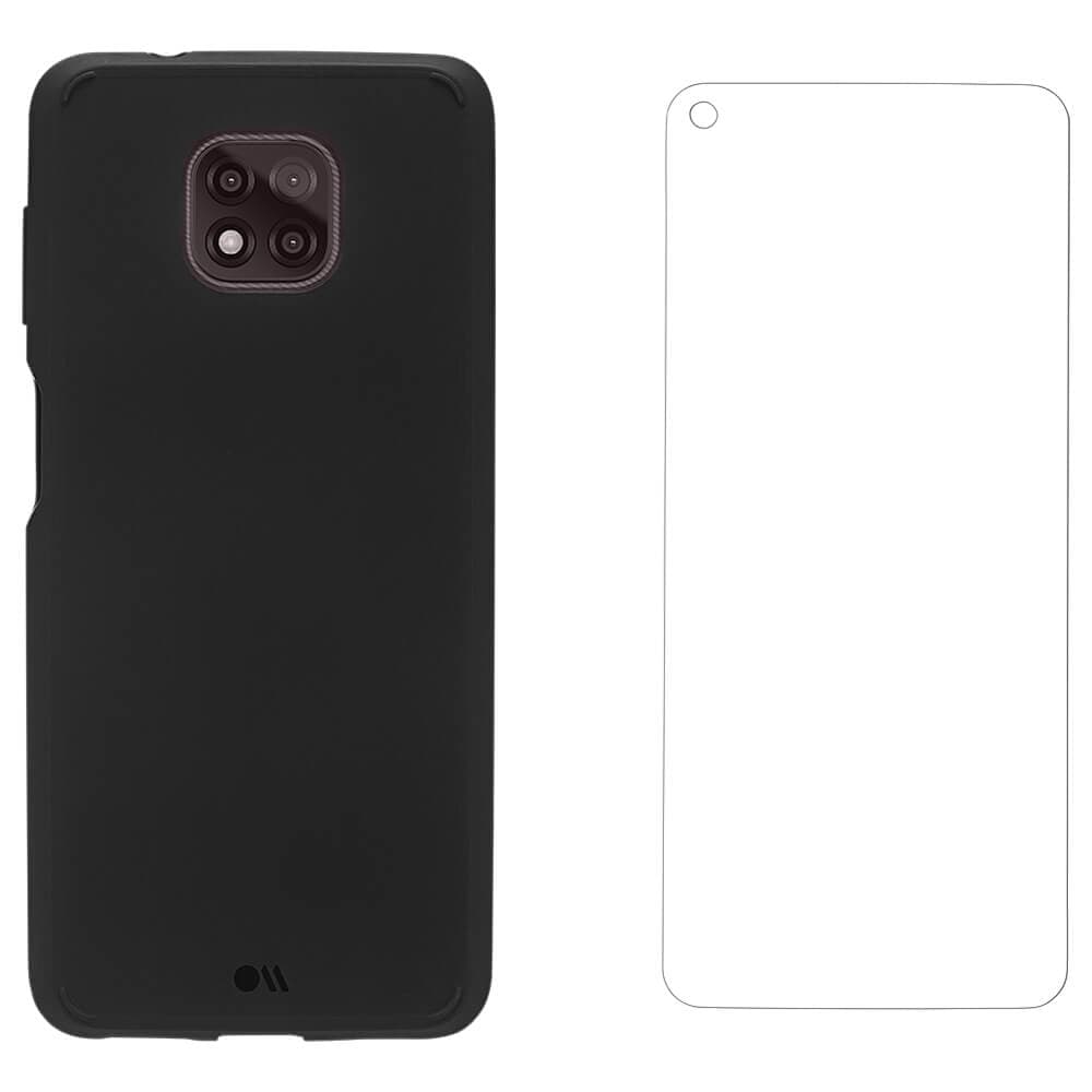 Tough Black case plus Glass Screen Protector. color::Black